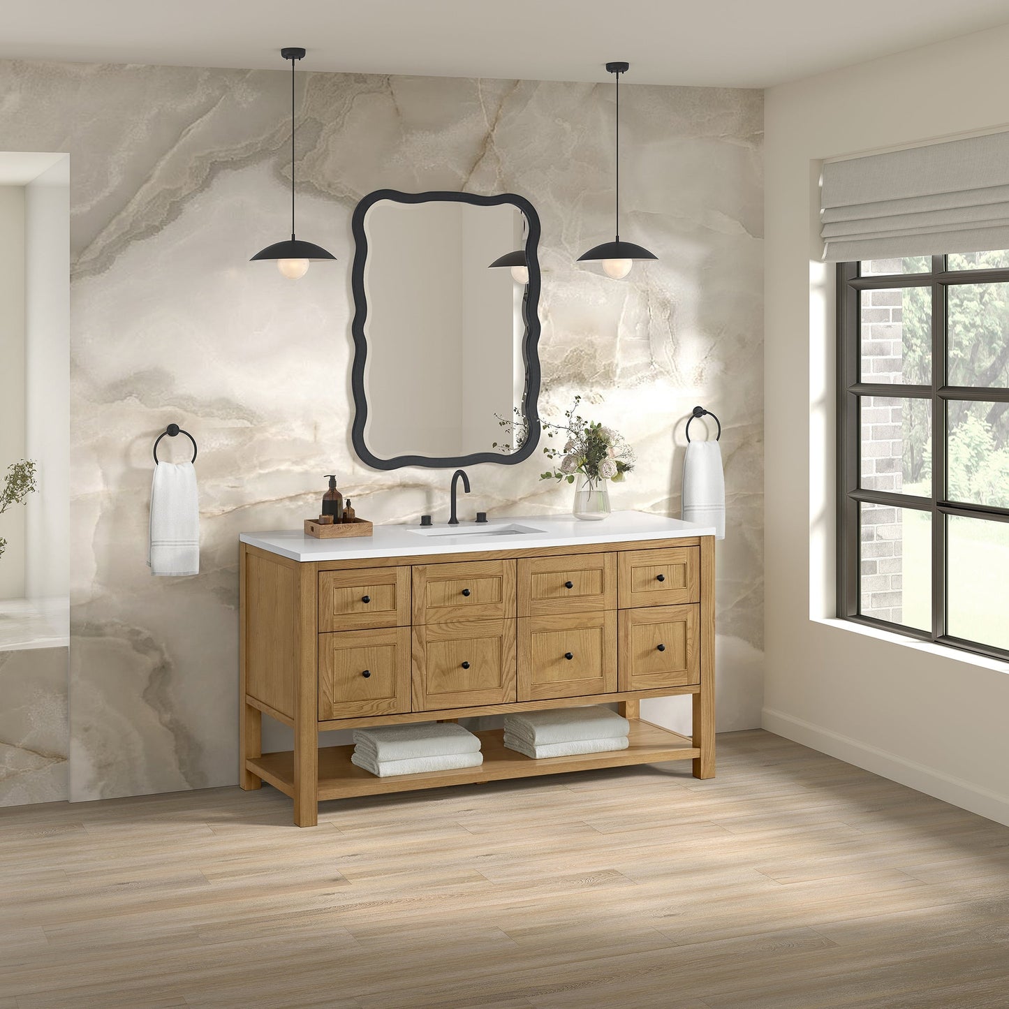 
                  
                    Breckenridge 60" Single Vanity in Light Natural Oak Single Bathroom Vanity James Martin Vanities 
                  
                