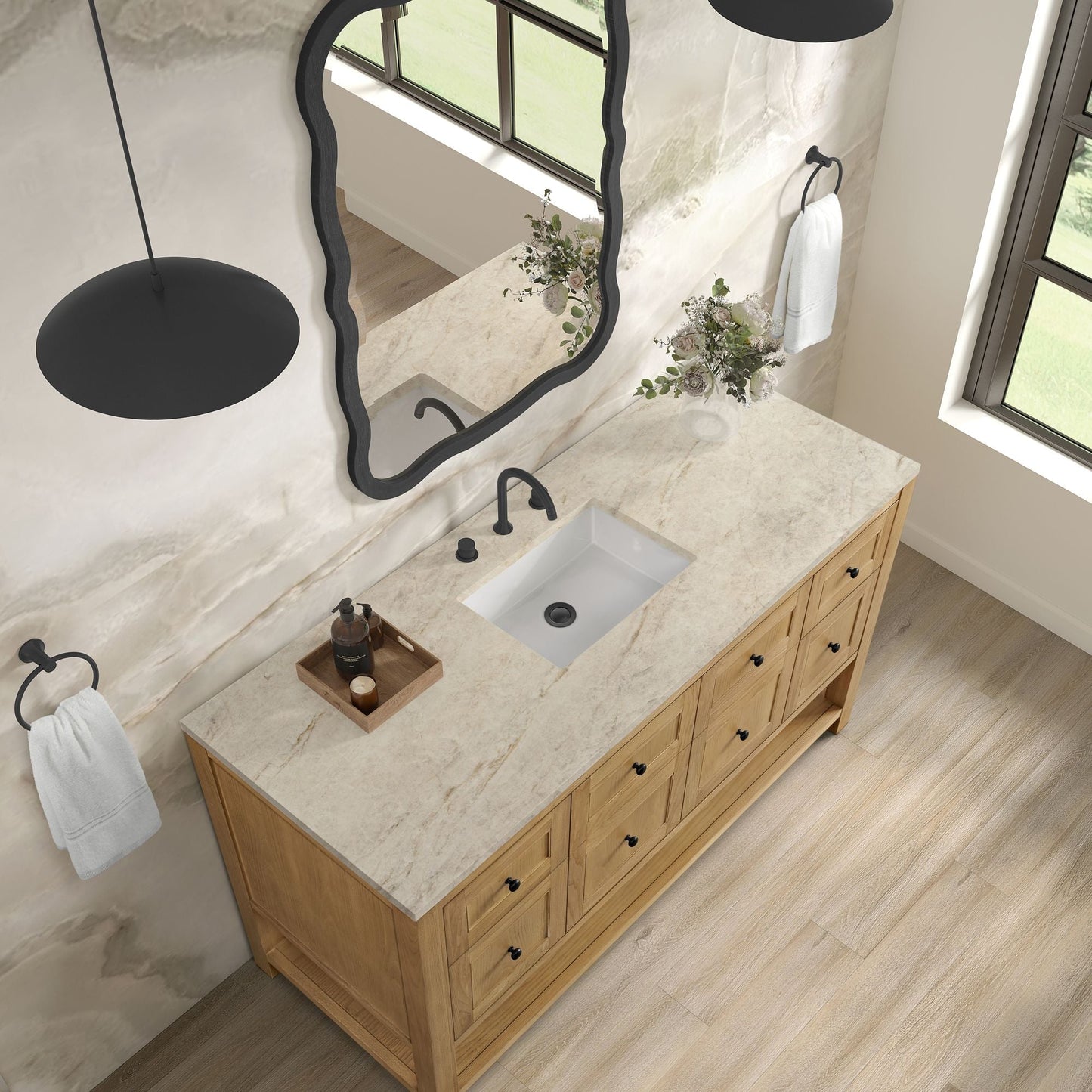 
                  
                    Breckenridge 60" Single Vanity in Light Natural Oak Single Bathroom Vanity James Martin Vanities Tajnar Eclos 
                  
                