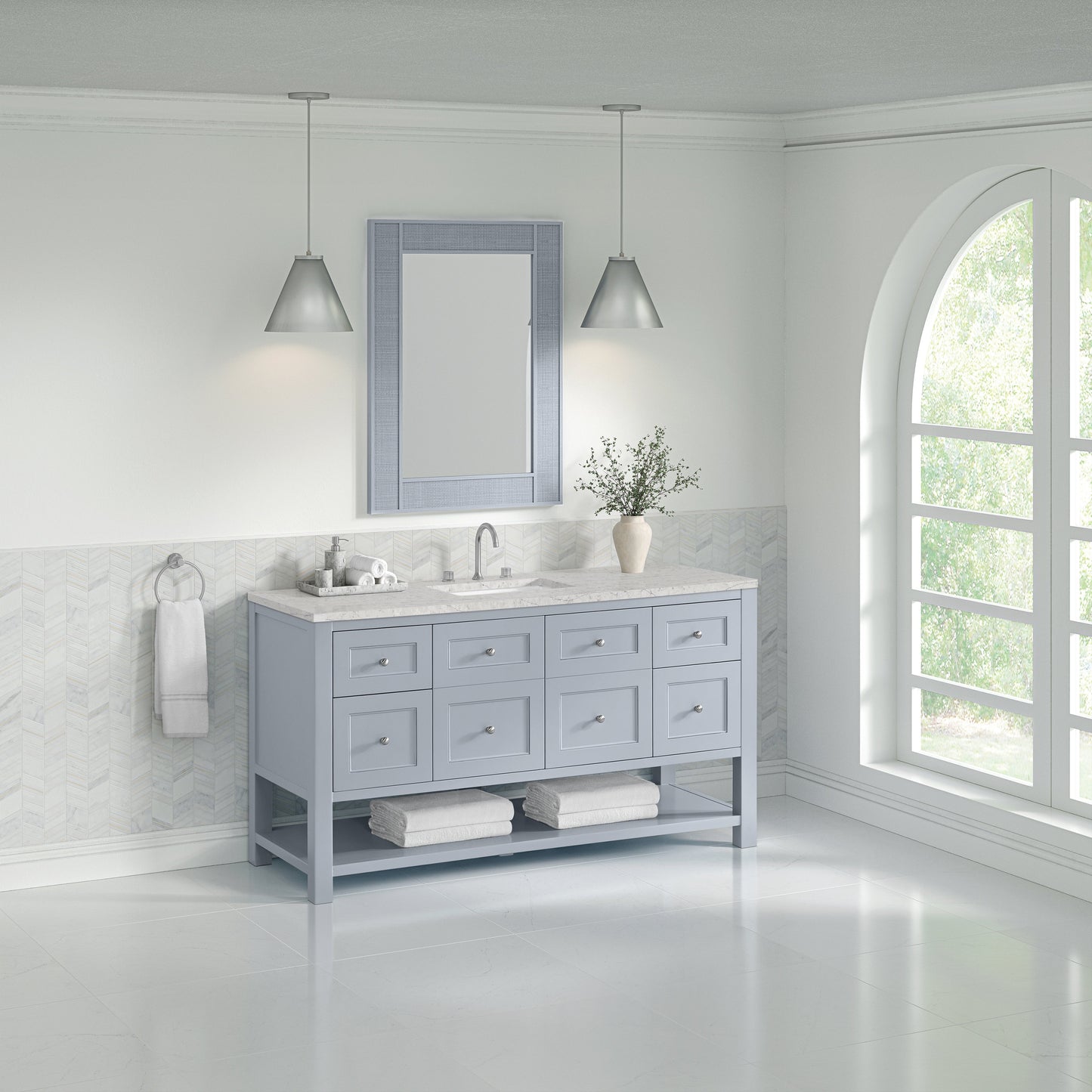 
                  
                    Breckenridge 60" Single Vanity in Serenity Blue Single Bathroom Vanity James Martin Vanities Eternal Jasmine Pearl Silestone 
                  
                