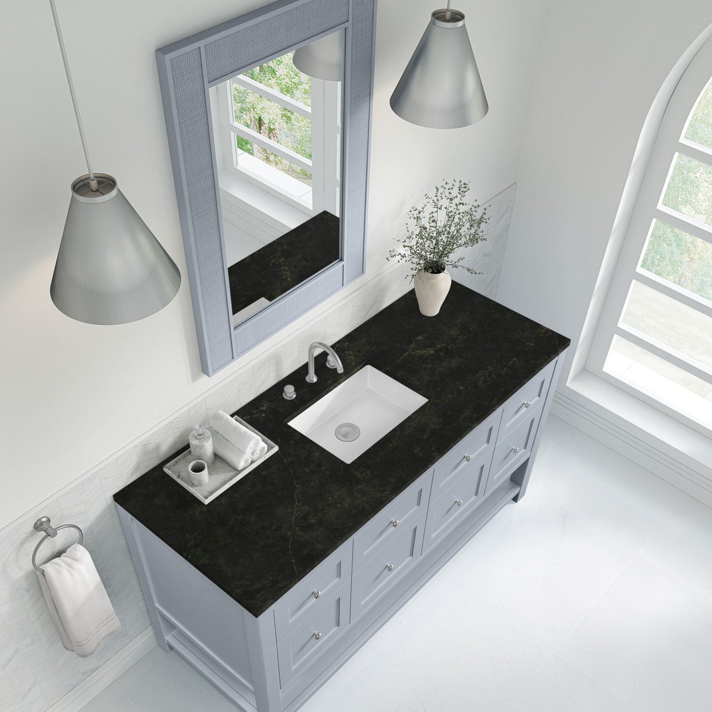 
                  
                    Breckenridge 60" Single Vanity in Serenity Blue Single Bathroom Vanity James Martin Vanities Phantome Eclos 
                  
                
