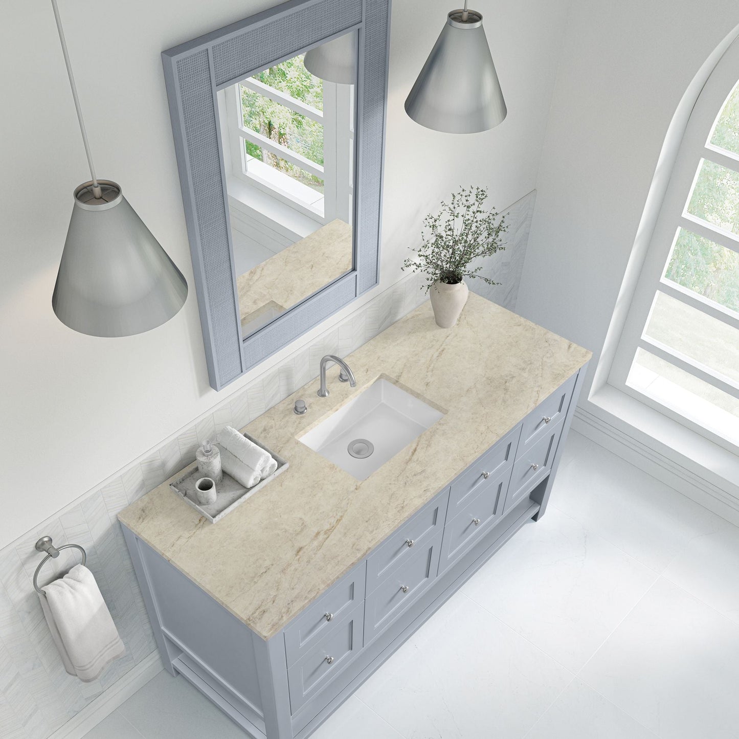 
                  
                    Breckenridge 60" Single Vanity in Serenity Blue Single Bathroom Vanity James Martin Vanities Tajnar Eclos 
                  
                