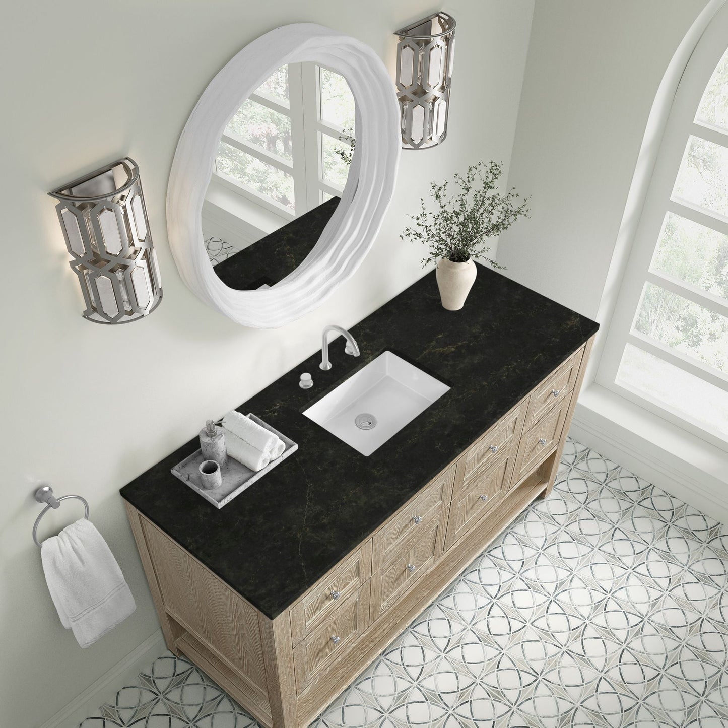 
                  
                    Breckenridge 60" Single Vanity in Whitewashed Oak Single Bathroom Vanity James Martin Vanities Phantome Eclos 
                  
                