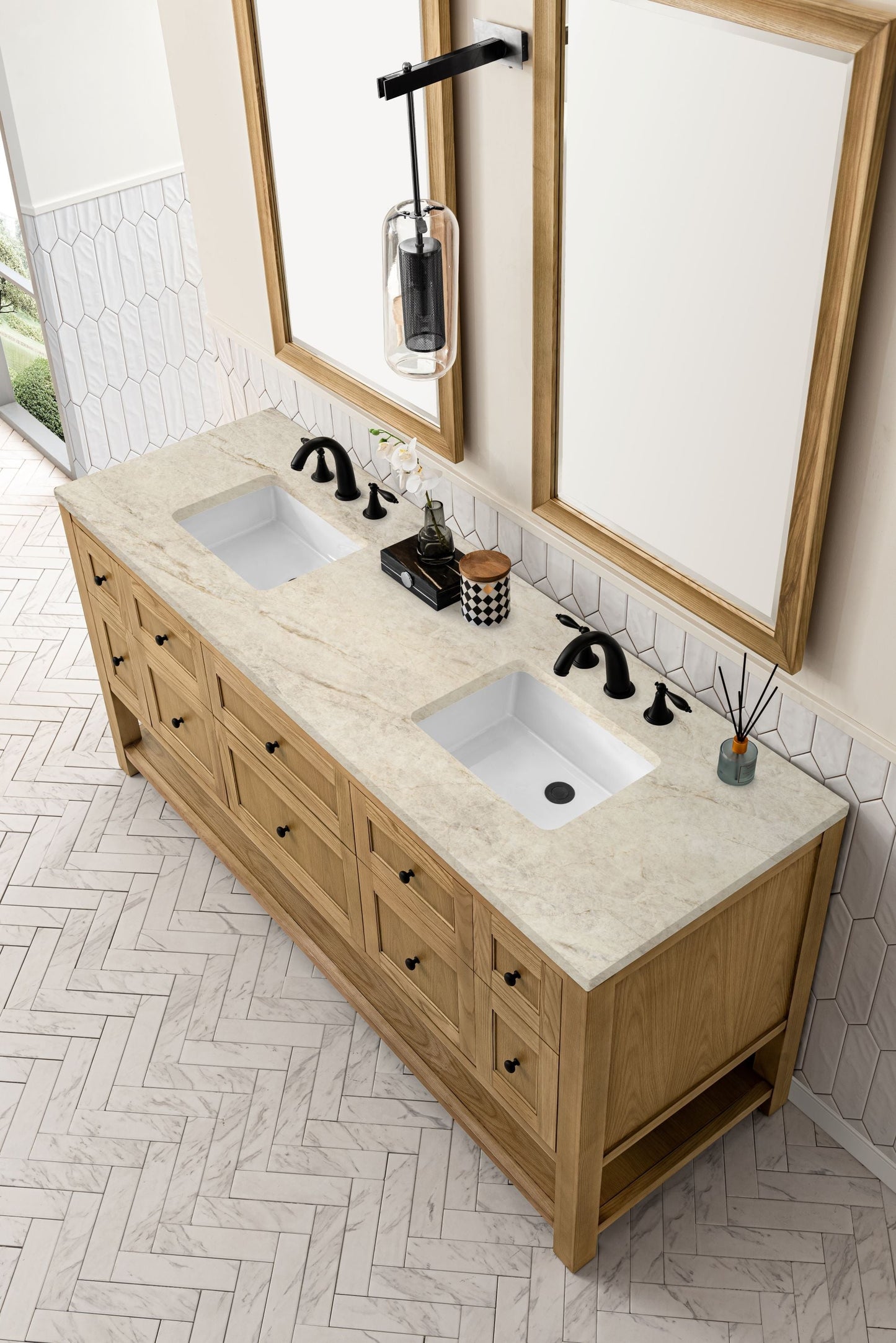 
                  
                    Breckenridge 72" Double Vanity in Light Natural Oak Double Bathroom Vanity James Martin Vanities Tajnar Eclos 
                  
                