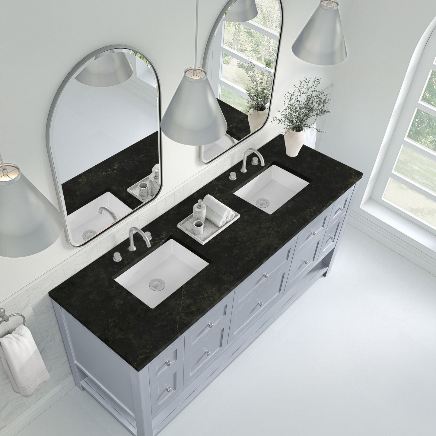 
                  
                    Breckenridge 72" Double Vanity in Serenity Blue Double Bathroom Vanity James Martin Vanities Phantome Eclos 
                  
                