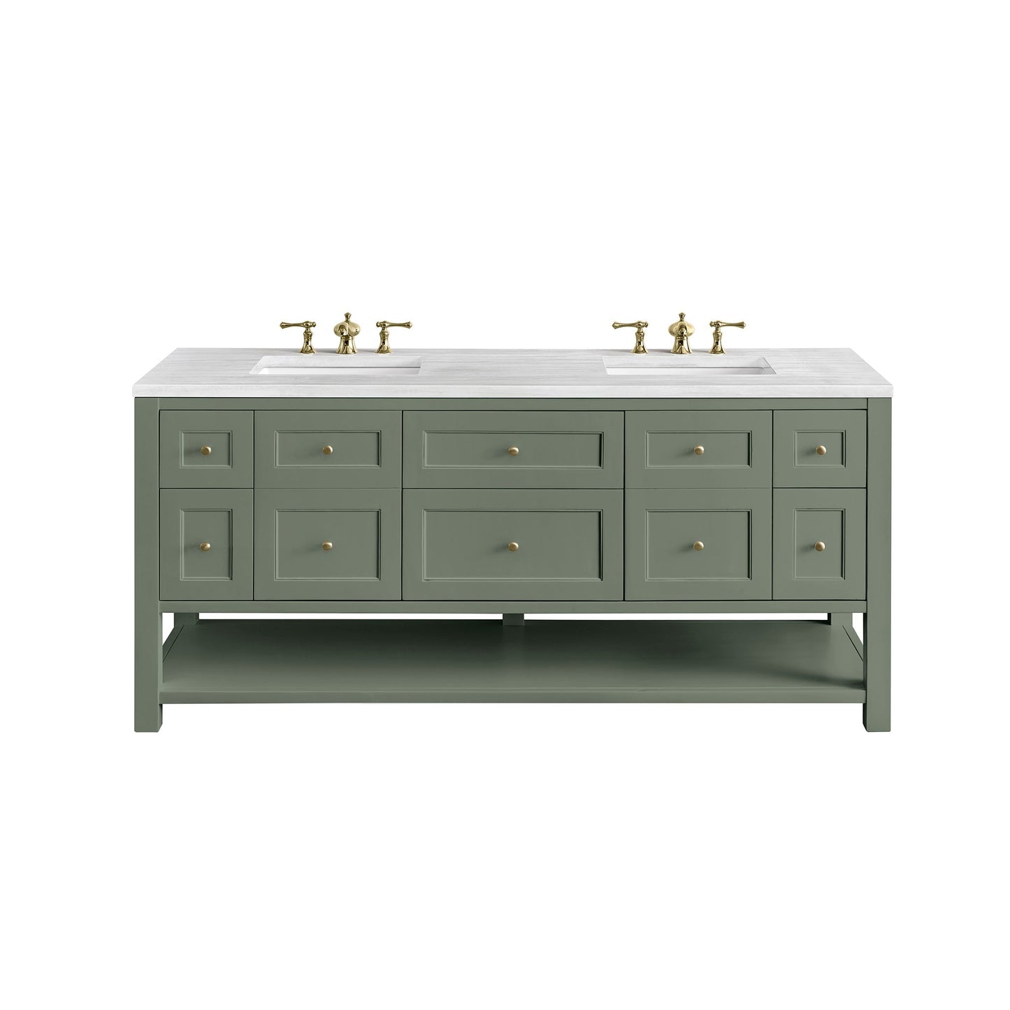 
                  
                    Breckenridge 72" Double Vanity in Smokey Celadon Double Bathroom Vanity James Martin Vanities 
                  
                