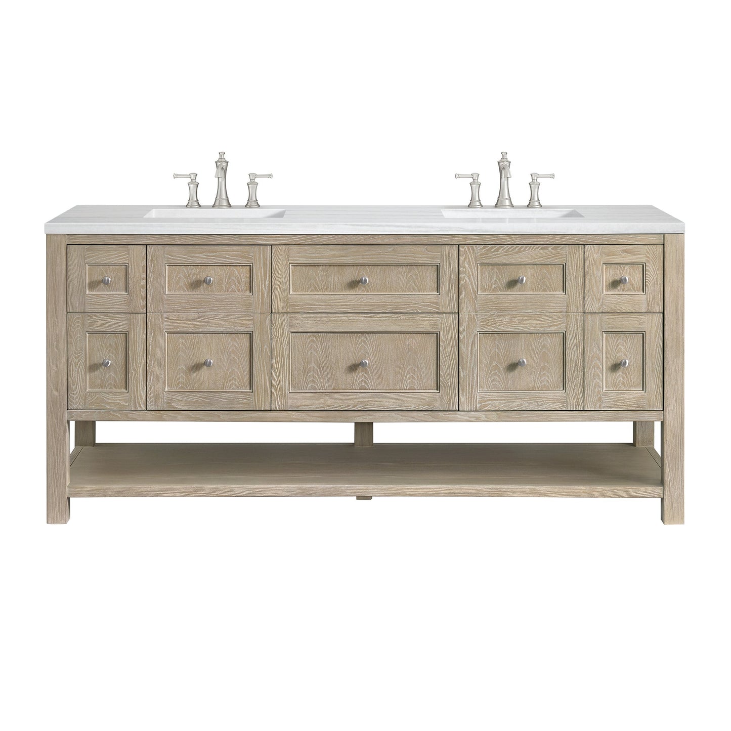 
                  
                    Breckenridge 72" Double Vanity in Whitewashed Oak Double Bathroom Vanity James Martin Vanities 
                  
                