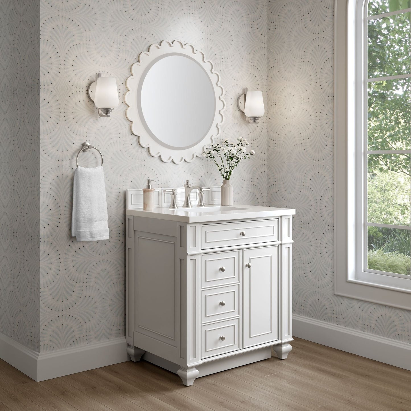 
                  
                    Bristol 30" Single Vanity in Bright White Single Bathroom Vanity James Martin Vanities 
                  
                