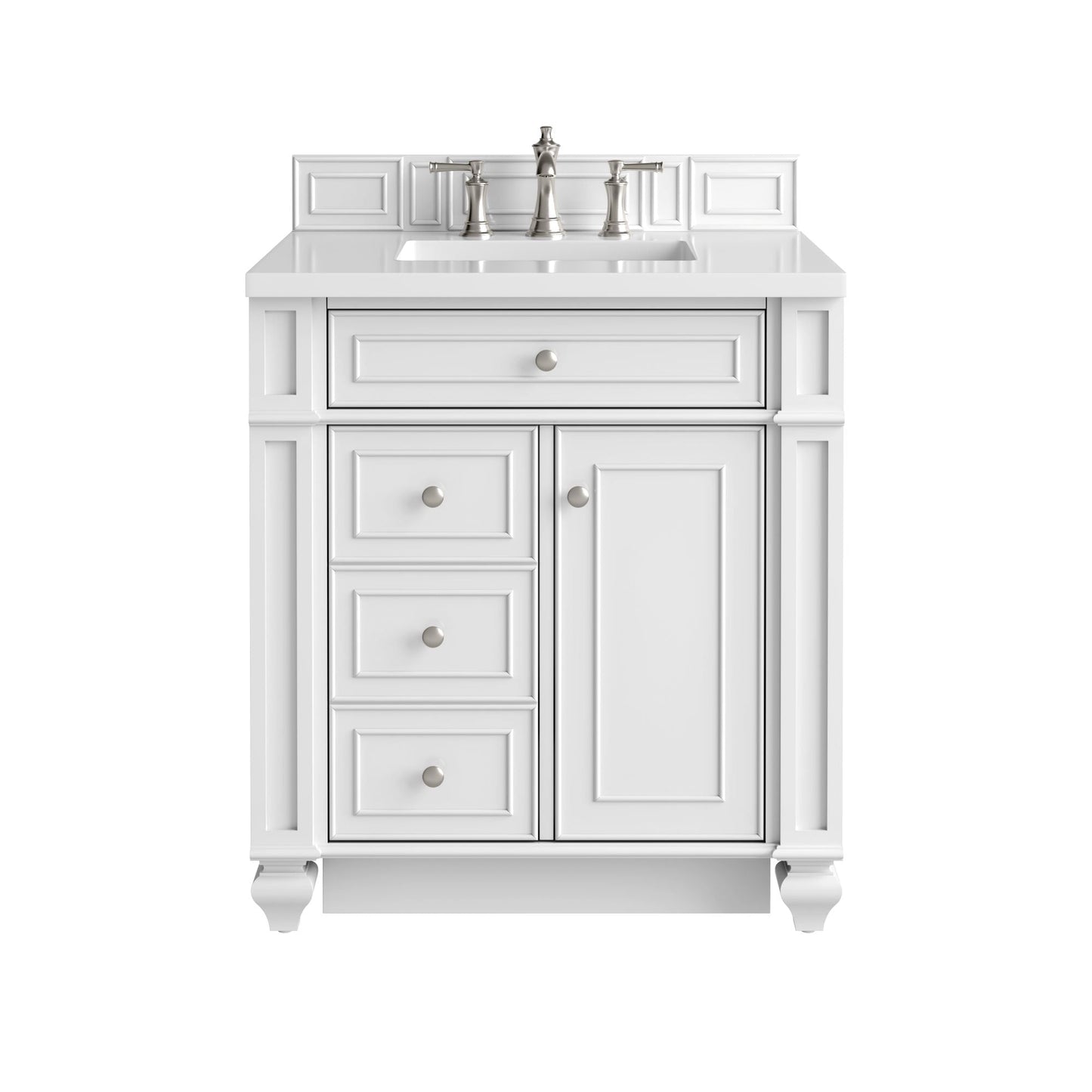 
                  
                    Bristol 30" Single Vanity in Bright White Single Bathroom Vanity James Martin Vanities 
                  
                