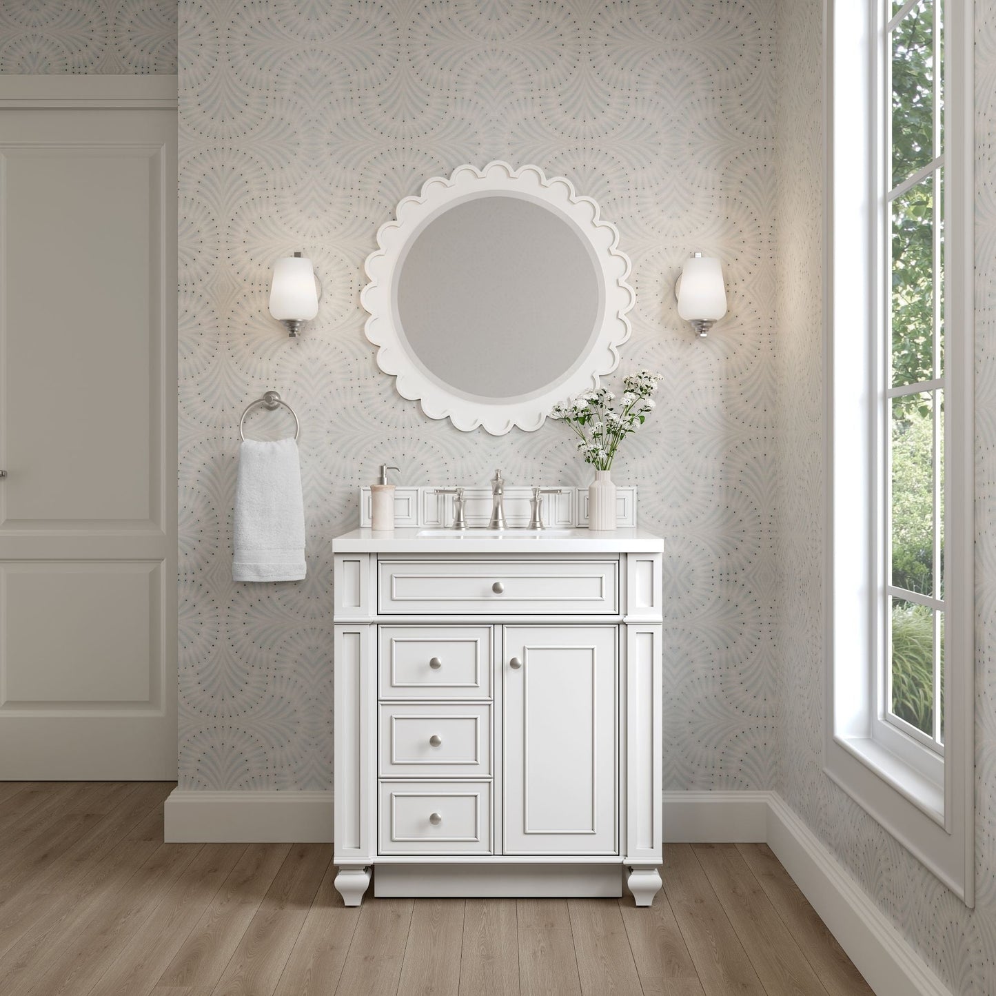 
                  
                    Bristol 30" Single Vanity in Bright White Single Bathroom Vanity James Martin Vanities Select Your Top 
                  
                