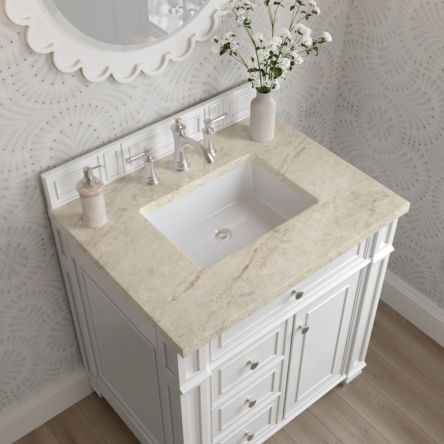 
                  
                    Bristol 30" Single Vanity in Bright White Single Bathroom Vanity James Martin Vanities Tajnar Eclos 
                  
                