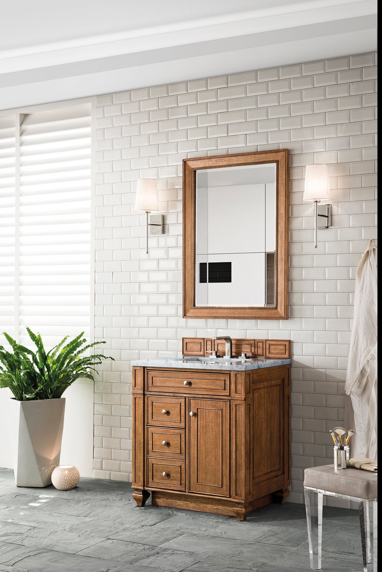 
                  
                    Bristol 30" Single Vanity in Saddle Brown Single Bathroom Vanity James Martin Vanities 
                  
                