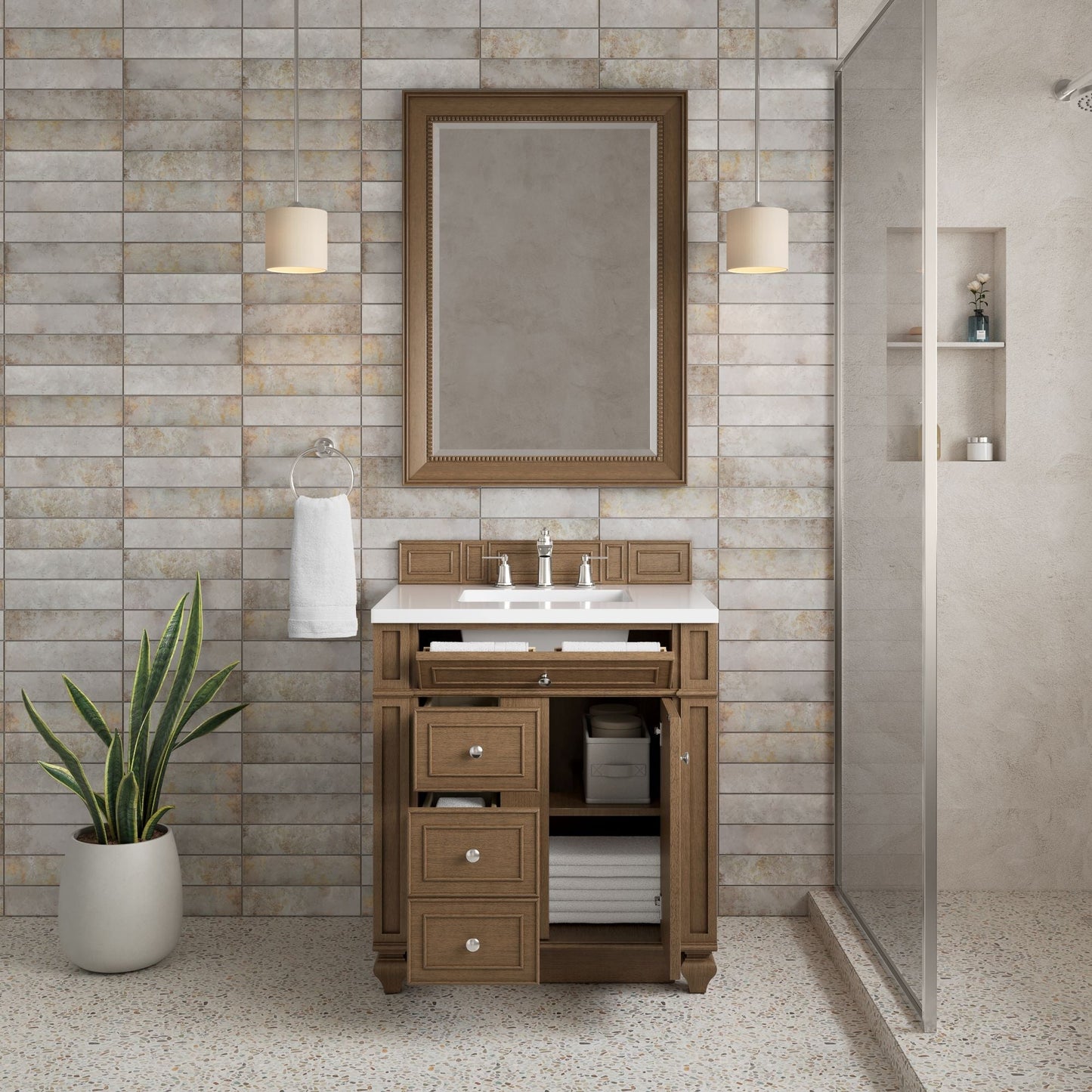 
                  
                    Bristol 30" Single Vanity in Saddle Brown Single Bathroom Vanity James Martin Vanities 
                  
                