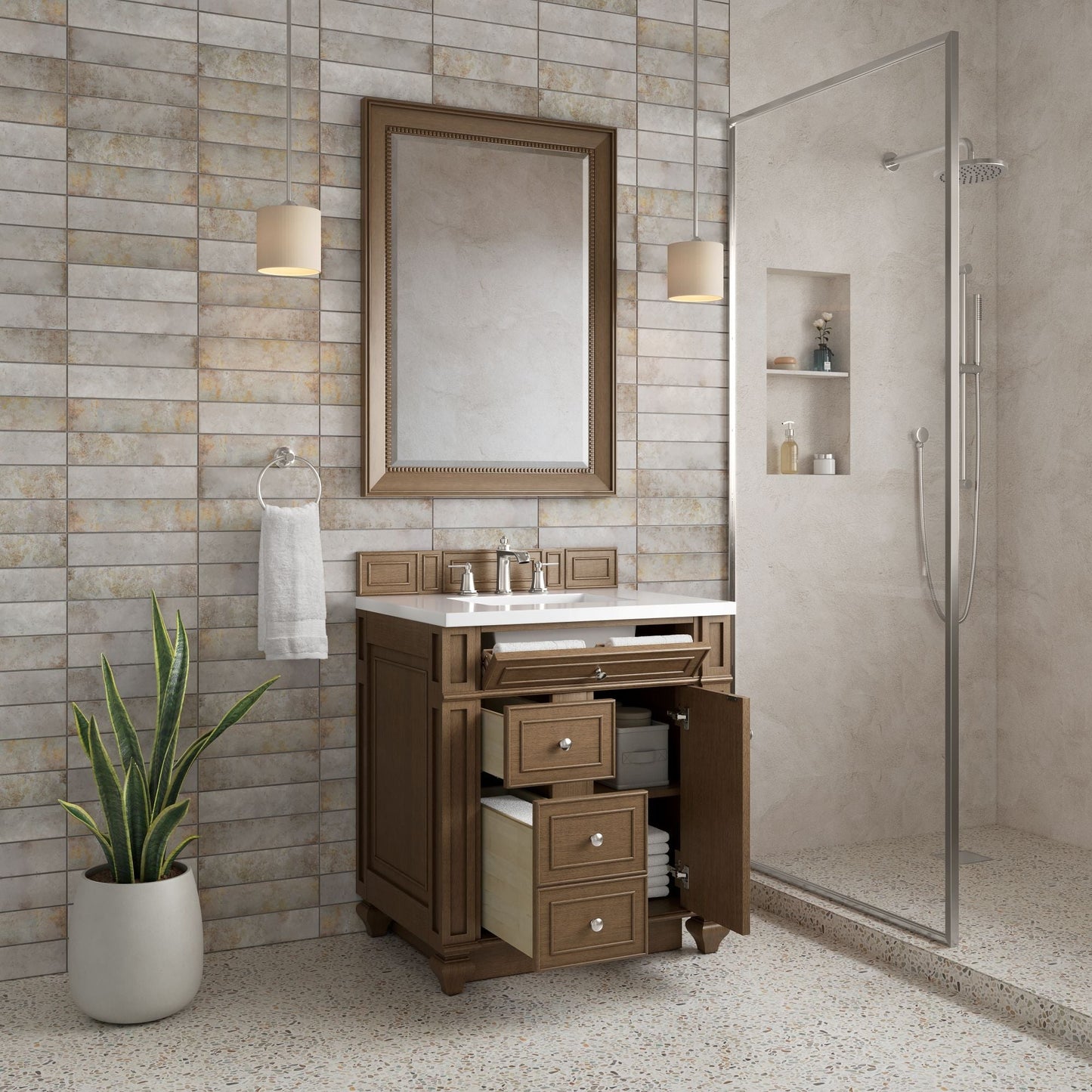 
                  
                    Bristol 30" Single Vanity in Saddle Brown Single Bathroom Vanity James Martin Vanities 
                  
                