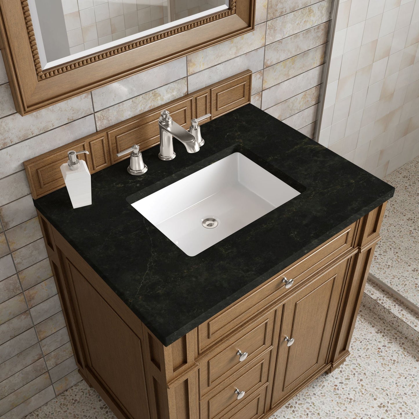 
                  
                    Bristol 30" Single Vanity in Saddle Brown Single Bathroom Vanity James Martin Vanities Phantome Eclos 
                  
                