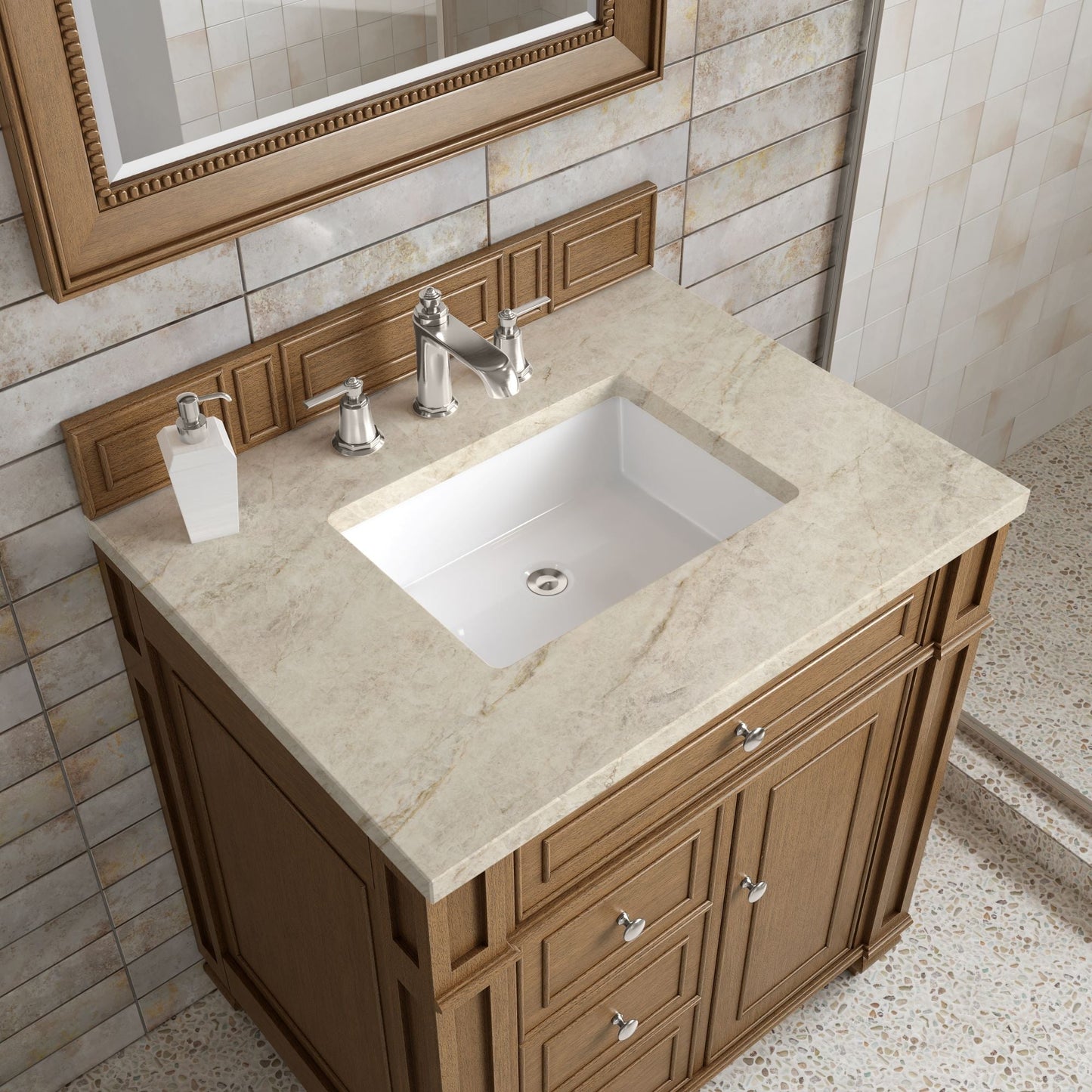 
                  
                    Bristol 30" Single Vanity in Saddle Brown Single Bathroom Vanity James Martin Vanities Tajnar Eclos 
                  
                