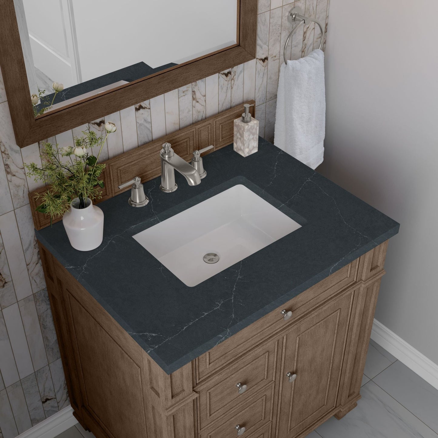 
                  
                    Bristol 30" Single Vanity in Whitewashed Walnut Single Bathroom Vanity James Martin Vanities Charcoal Soapstone Silestone 
                  
                
