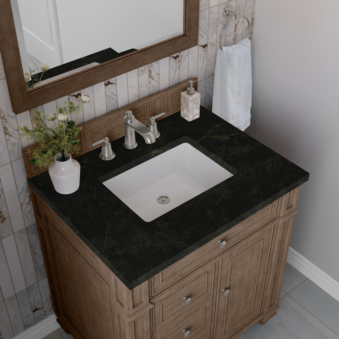
                  
                    Bristol 30" Single Vanity in Whitewashed Walnut Single Bathroom Vanity James Martin Vanities Phantome Eclos 
                  
                