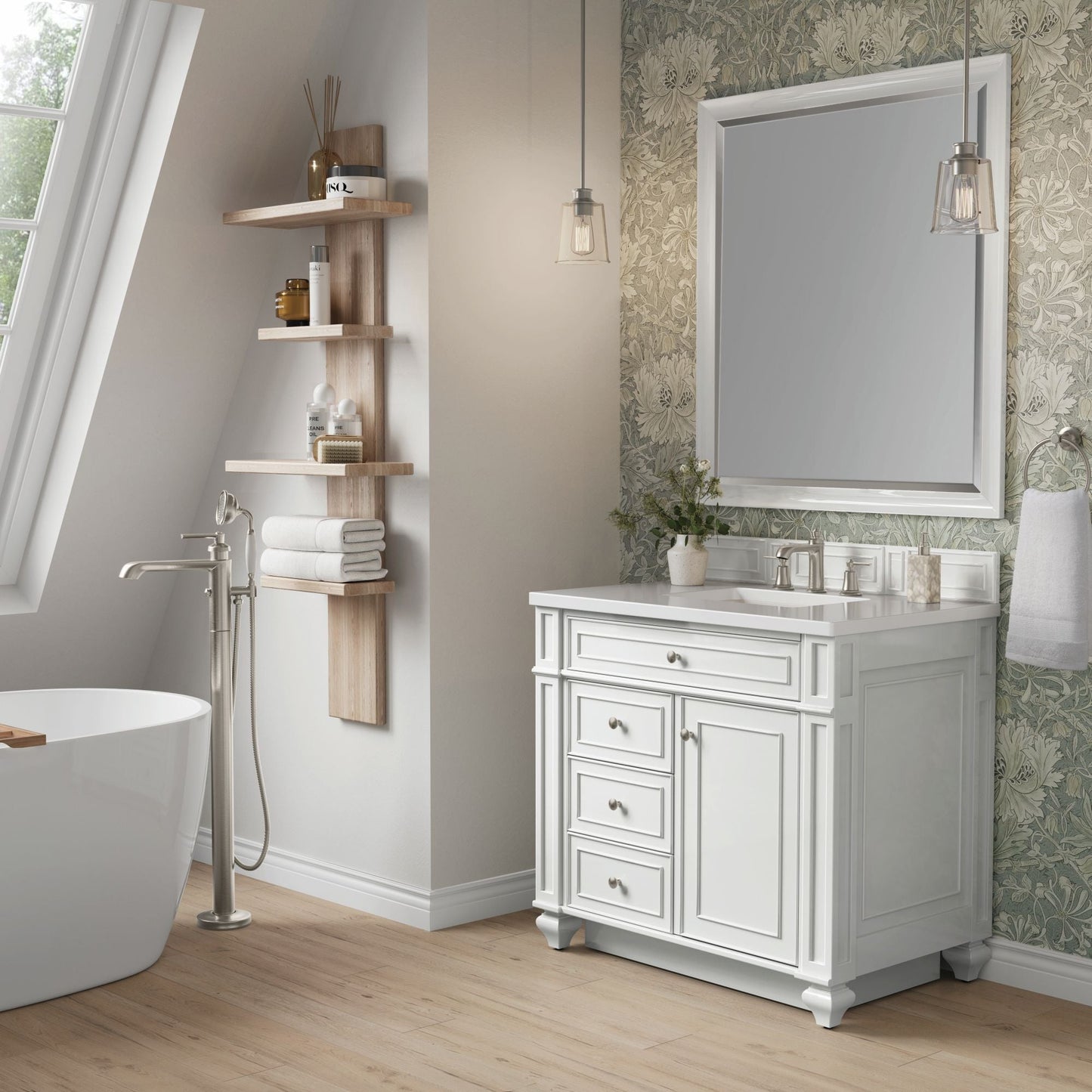 
                  
                    Bristol 36" Single Vanity in Bright White Single Bathroom Vanity James Martin Vanities 
                  
                