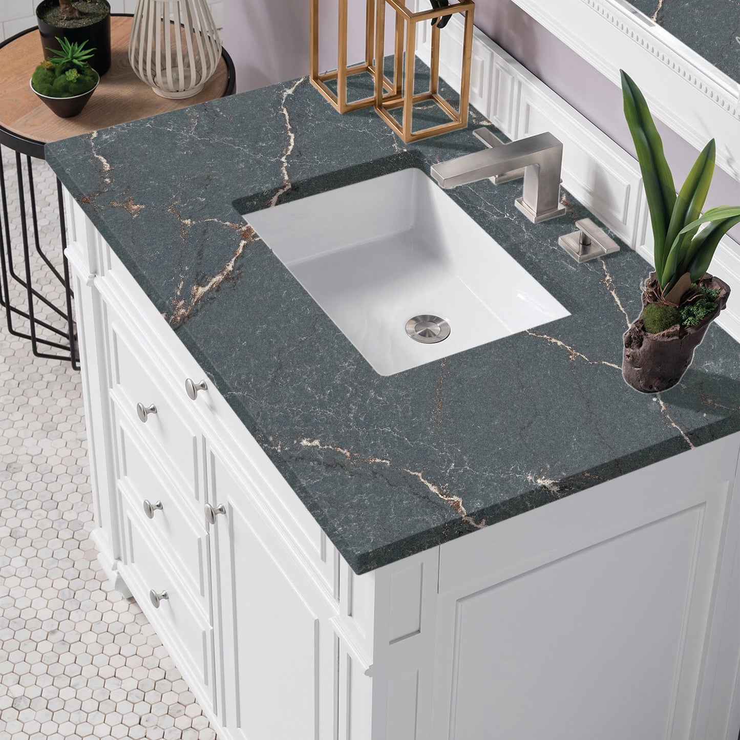 
                  
                    Bristol 36" Single Vanity in Bright White Single Bathroom Vanity James Martin Vanities 
                  
                