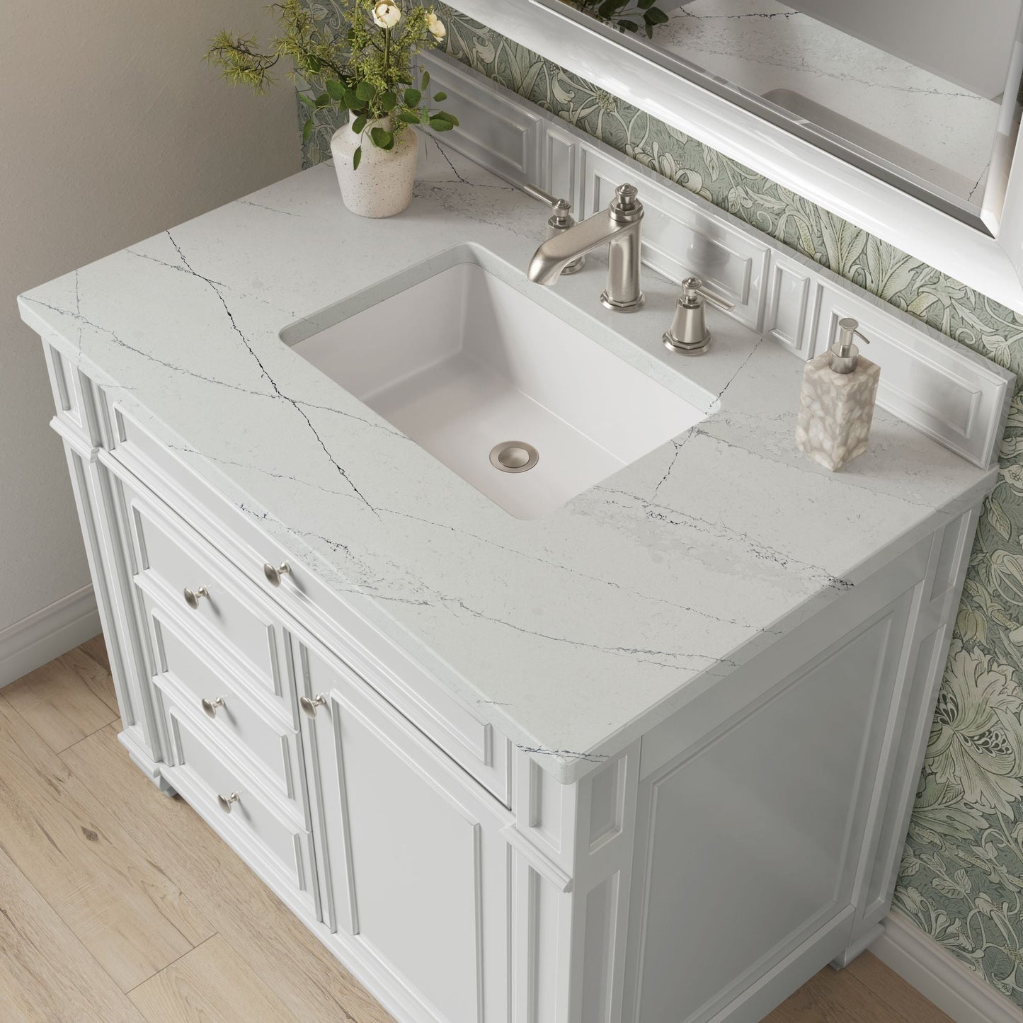
                  
                    Bristol 36" Single Vanity in Bright White Single Bathroom Vanity James Martin Vanities Ethereal Noctis Silestone 
                  
                