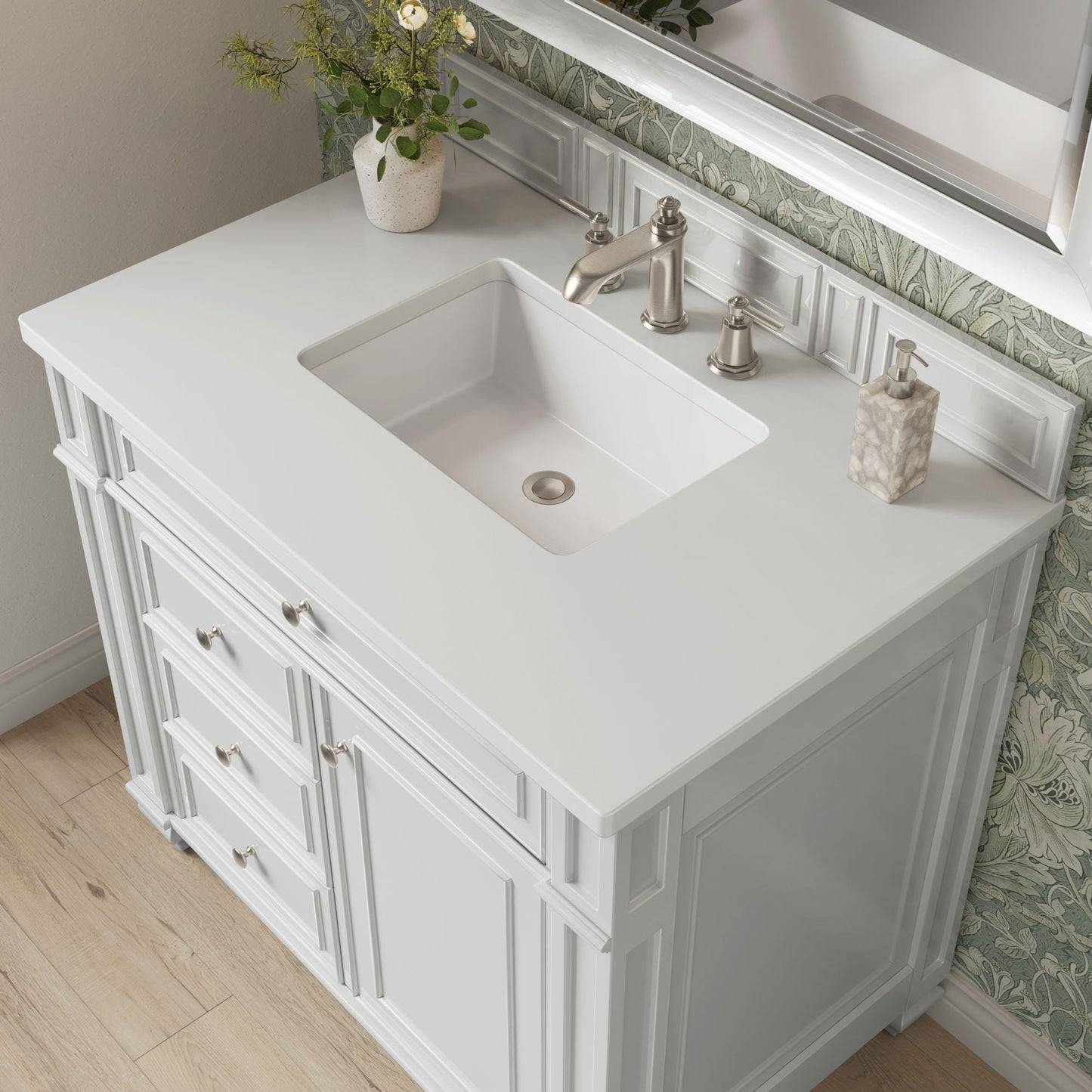 
                  
                    Bristol 36" Single Vanity in Bright White Single Bathroom Vanity James Martin Vanities White Zeus Silestone 
                  
                