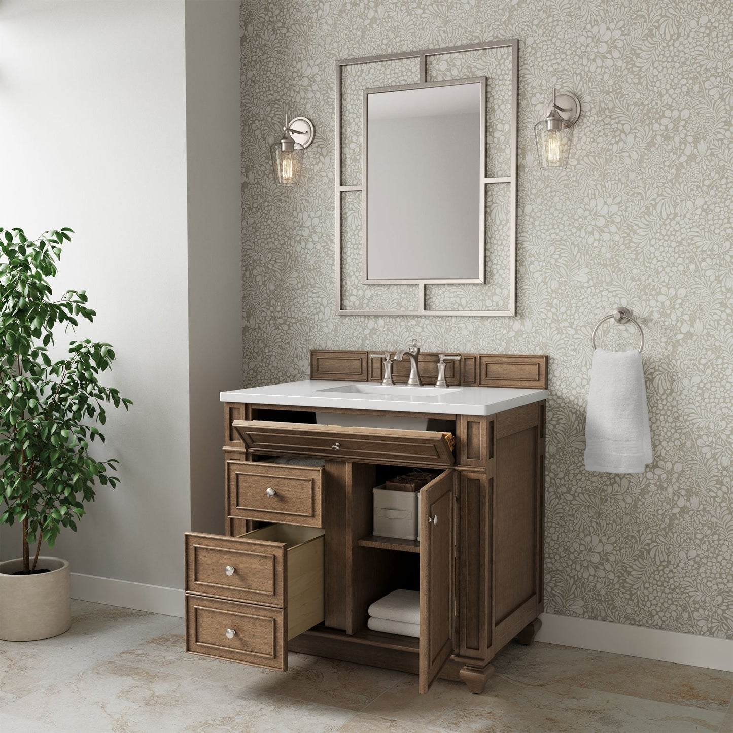 
                  
                    Bristol 36" Single Vanity in Saddle Brown Single Bathroom Vanity James Martin Vanities 
                  
                