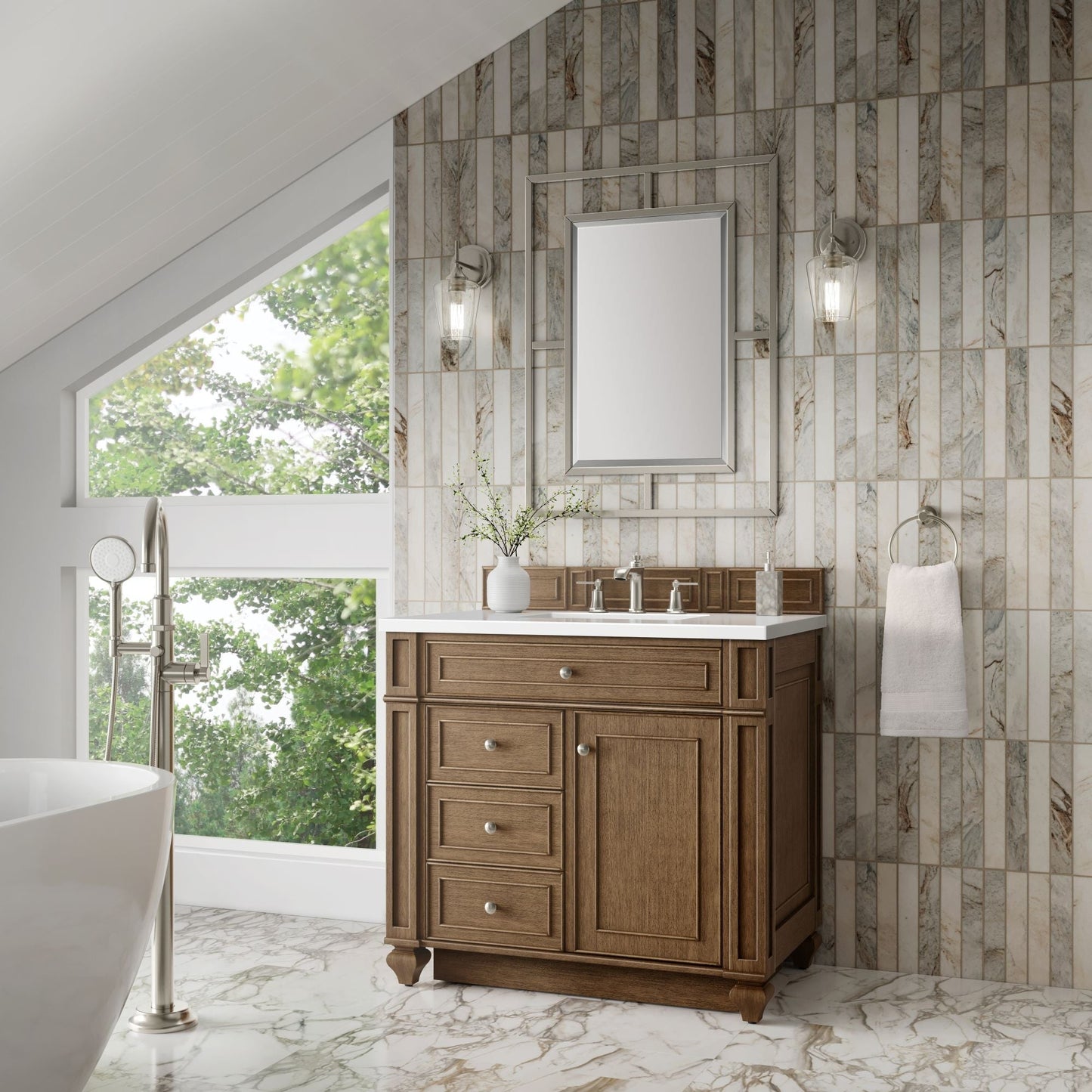 
                  
                    Bristol 36" Single Vanity in Saddle Brown Single Bathroom Vanity James Martin Vanities 
                  
                