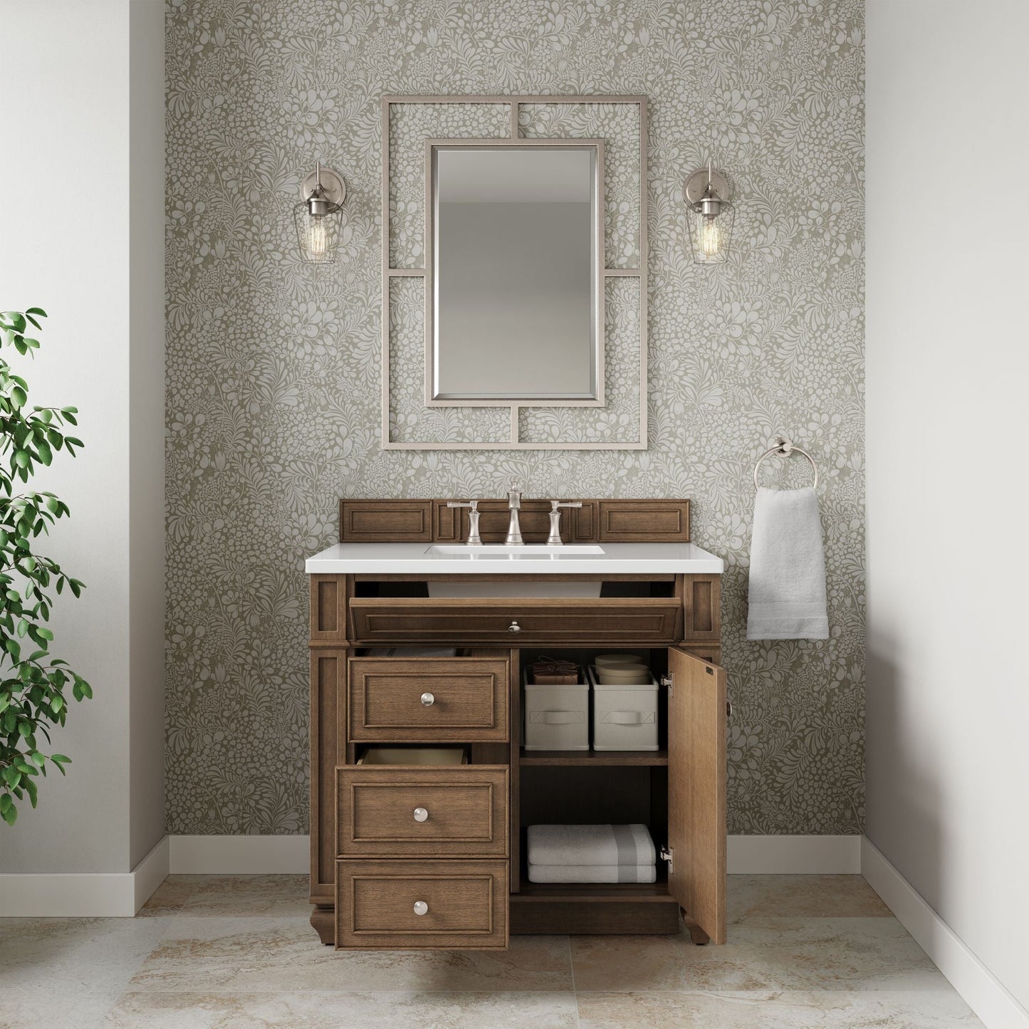 
                  
                    Bristol 36" Single Vanity in Saddle Brown Single Bathroom Vanity James Martin Vanities 
                  
                