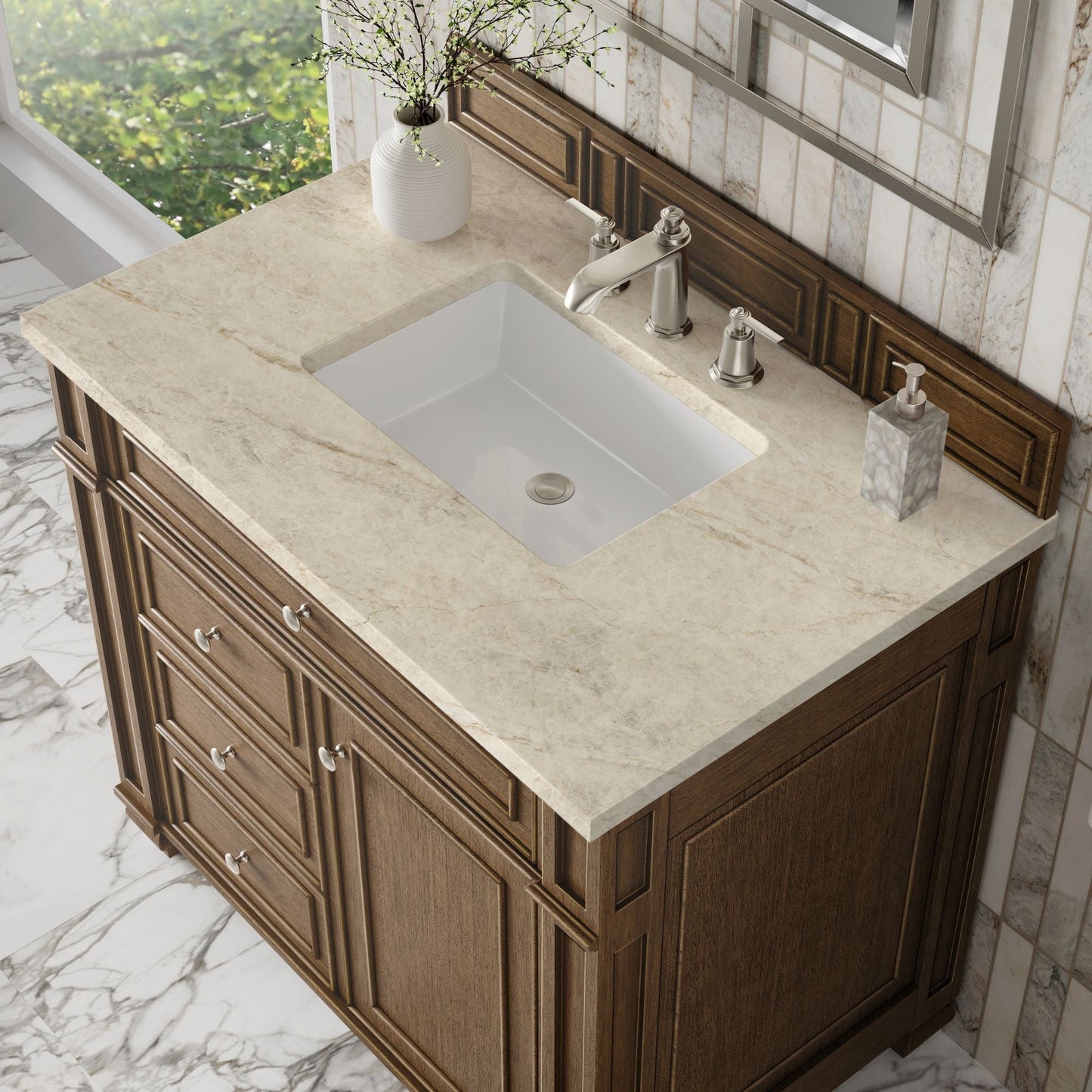 
                  
                    Bristol 36" Single Vanity in Saddle Brown Single Bathroom Vanity James Martin Vanities Tajnar Eclos 
                  
                