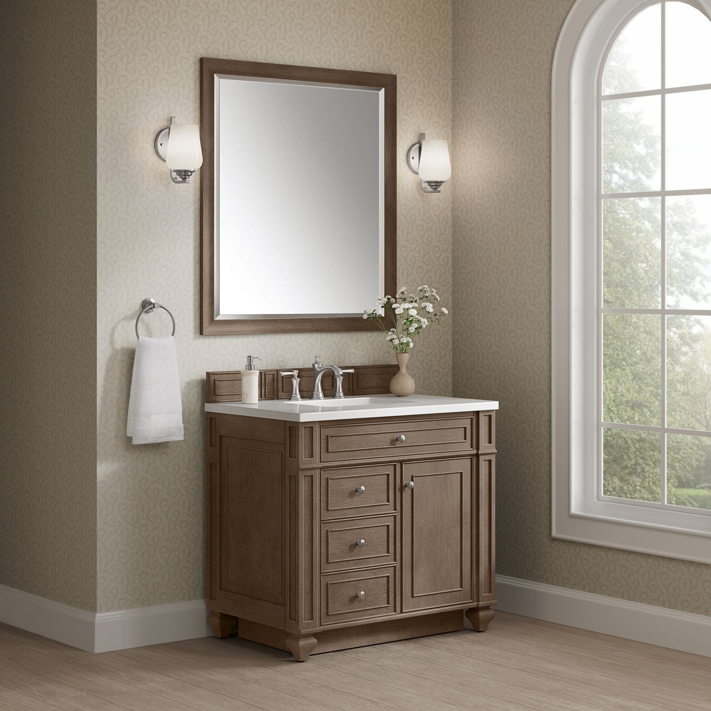 
                  
                    Bristol 36" Single Vanity in Whitewashed Walnut Single Bathroom Vanity James Martin Vanities 
                  
                