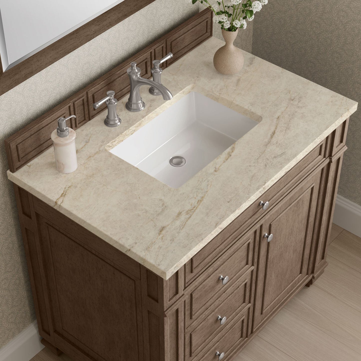 
                  
                    Bristol 36" Single Vanity in Whitewashed Walnut Single Bathroom Vanity James Martin Vanities Tajnar Eclos 
                  
                