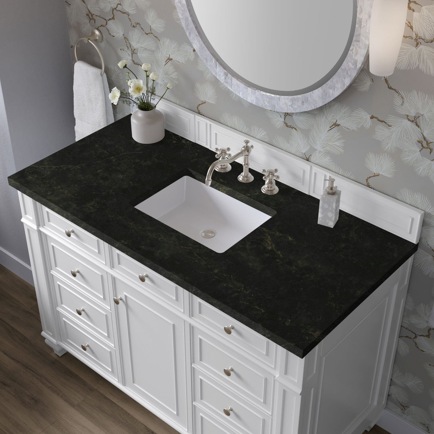 
                  
                    Bristol 48" Single Vanity in Bright White Single Bathroom Vanity James Martin Vanities Phantome Eclos 
                  
                