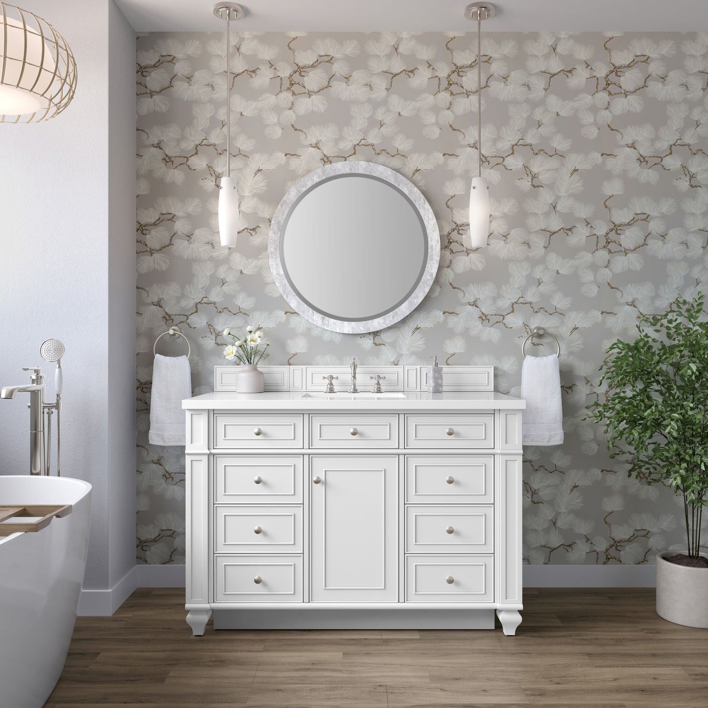 
                  
                    Bristol 48" Single Vanity in Bright White Single Bathroom Vanity James Martin Vanities Select Your Top 
                  
                