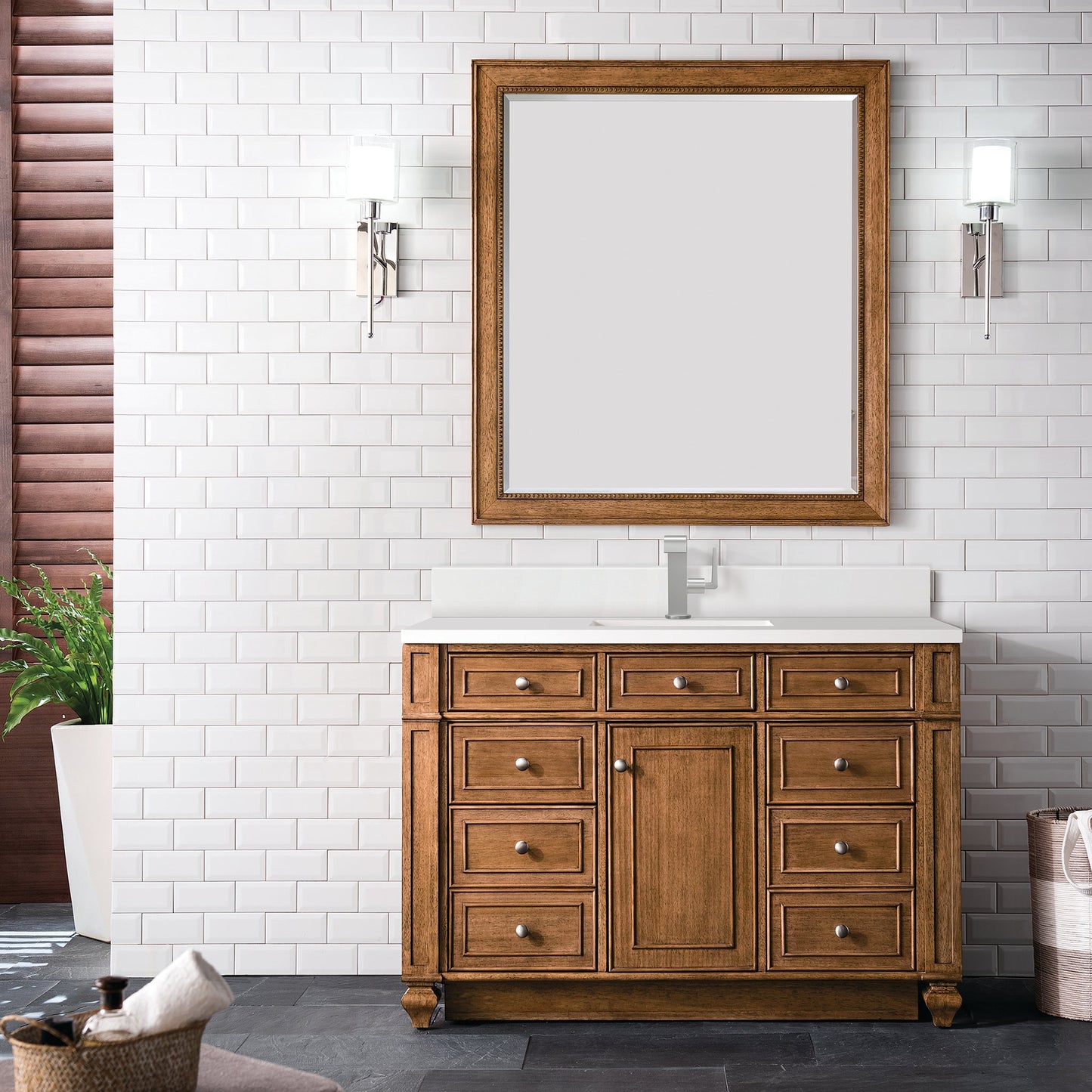 
                  
                    Bristol 48" Single Vanity in Saddle Brown Single Bathroom Vanity James Martin Vanities 
                  
                