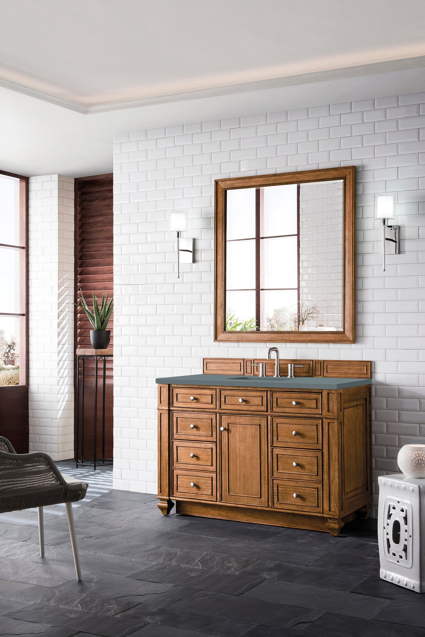 
                  
                    Bristol 48" Single Vanity in Saddle Brown Single Bathroom Vanity James Martin Vanities 
                  
                