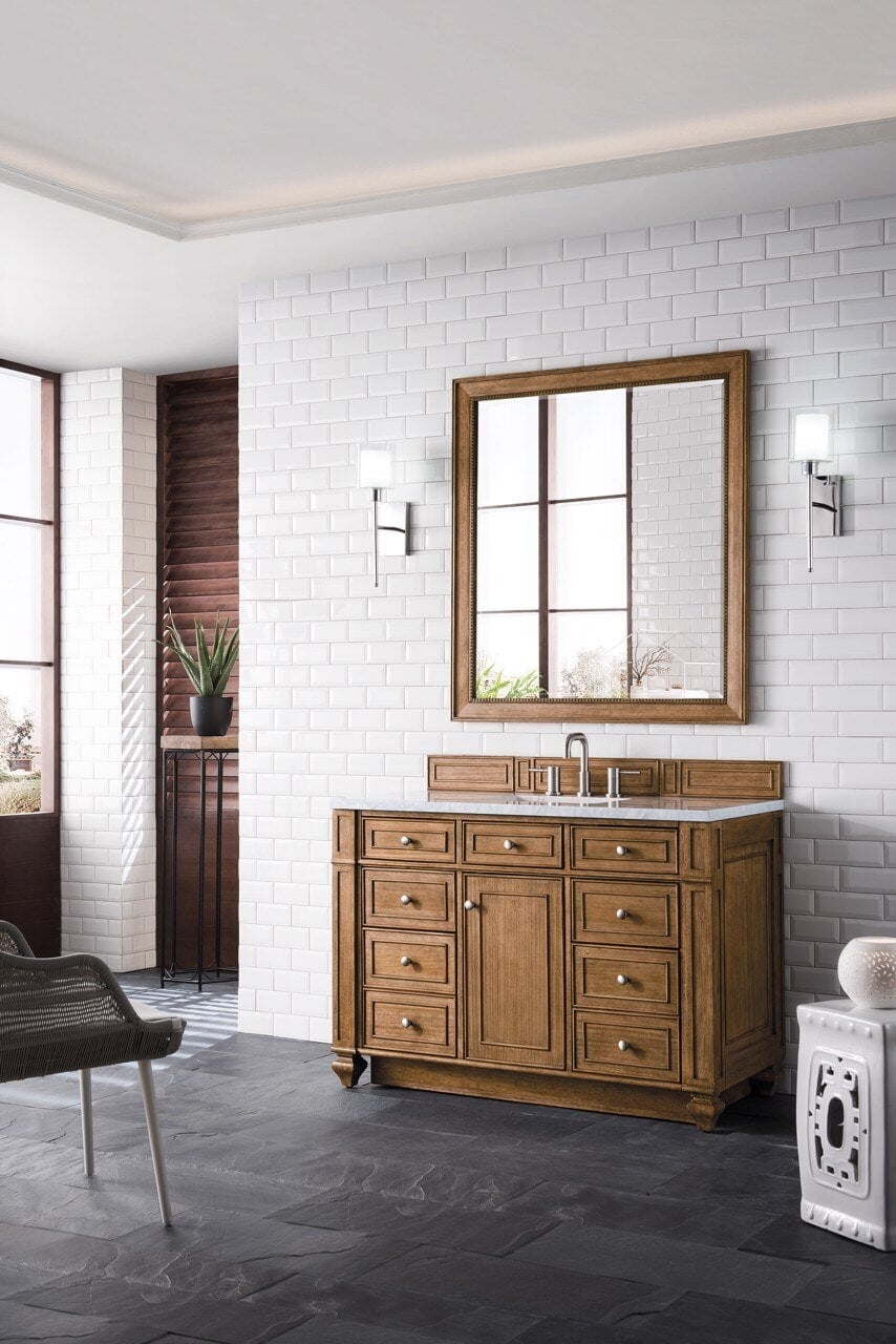 
                  
                    Bristol 48" Single Vanity in Saddle Brown Single Bathroom Vanity James Martin Vanities 
                  
                