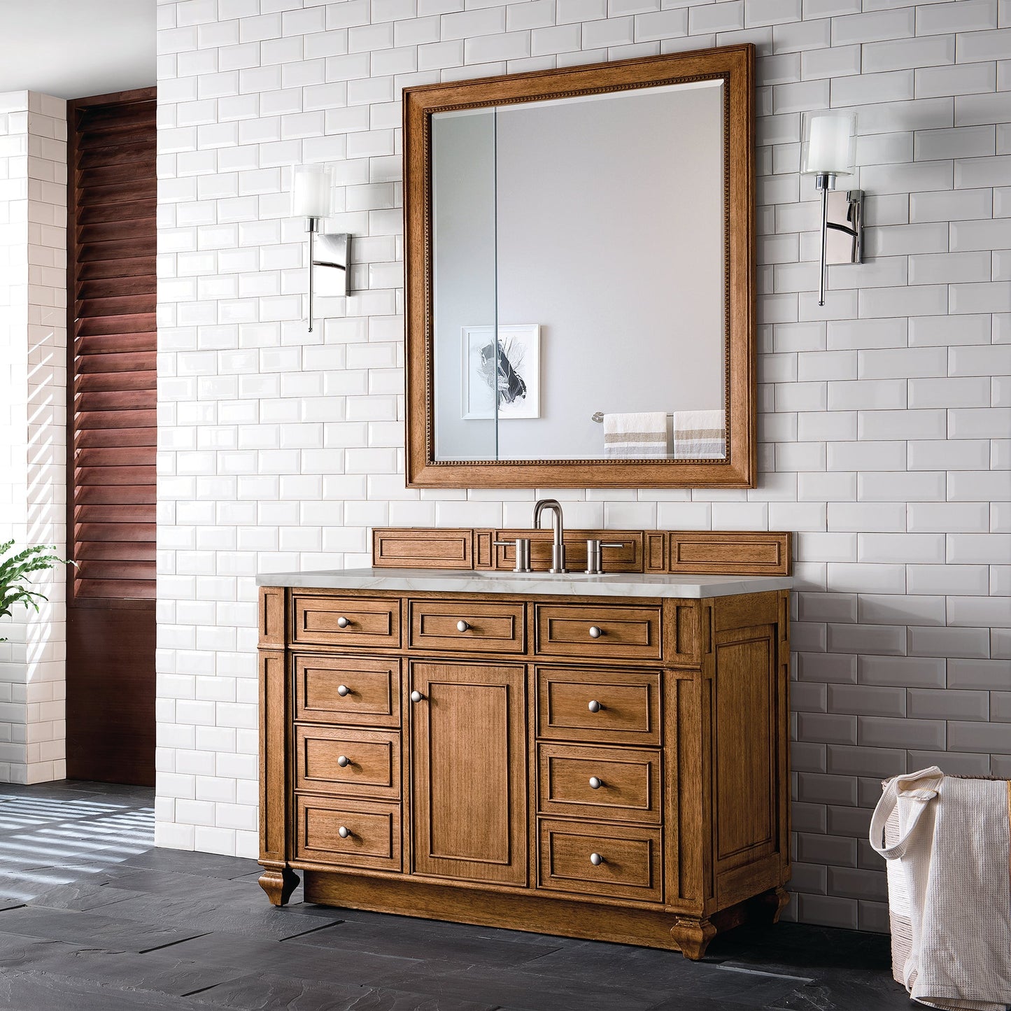 
                  
                    Bristol 48" Single Vanity in Saddle Brown Single Bathroom Vanity James Martin Vanities 
                  
                