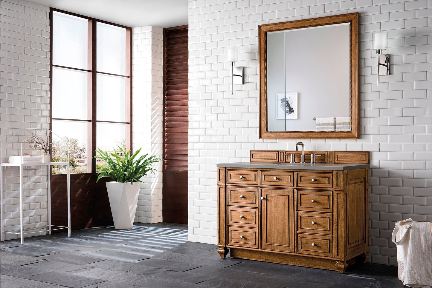 
                  
                    Bristol 48" Single Vanity in Saddle Brown Single Bathroom Vanity James Martin Vanities 
                  
                
