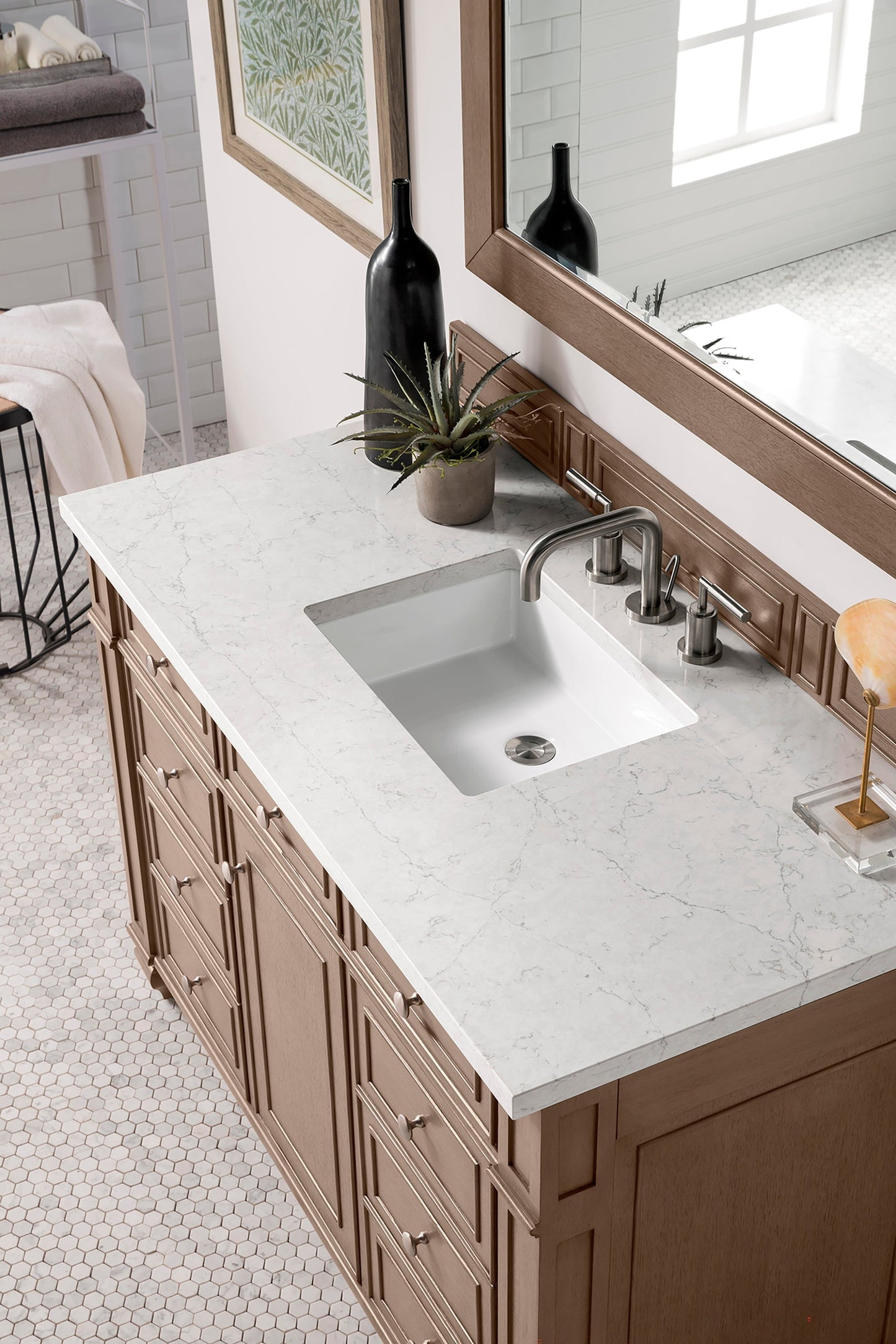 
                  
                    Bristol 48" Single Vanity in Whitewashed Walnut Single Bathroom Vanity James Martin Vanities 
                  
                