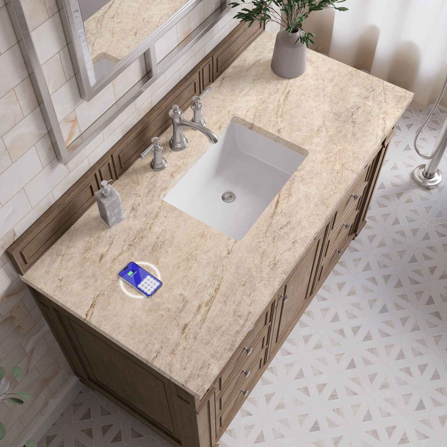 
                  
                    Bristol 48" Single Vanity in Whitewashed Walnut Single Bathroom Vanity James Martin Vanities FreePower-Enabled Tajnar Eclos 
                  
                