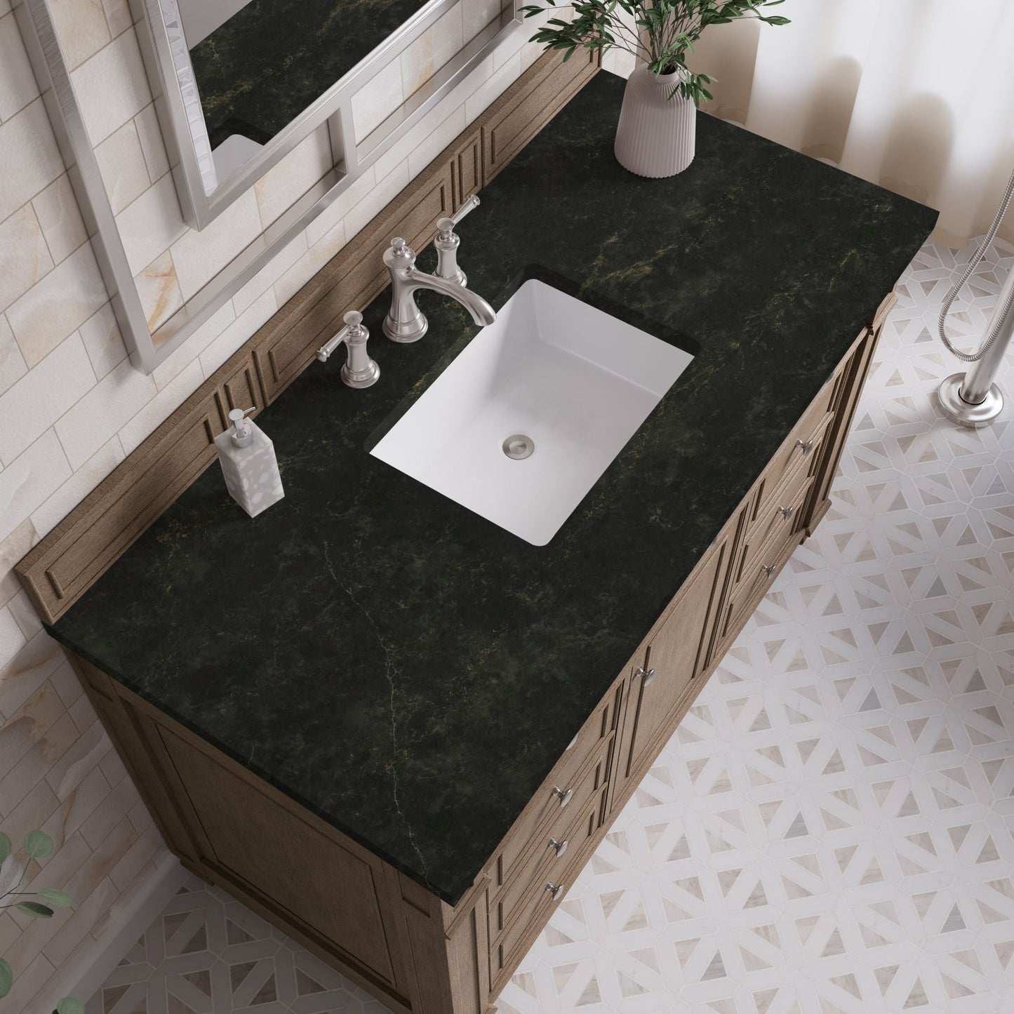 
                  
                    Bristol 48" Single Vanity in Whitewashed Walnut Single Bathroom Vanity James Martin Vanities Phantome Eclos 
                  
                