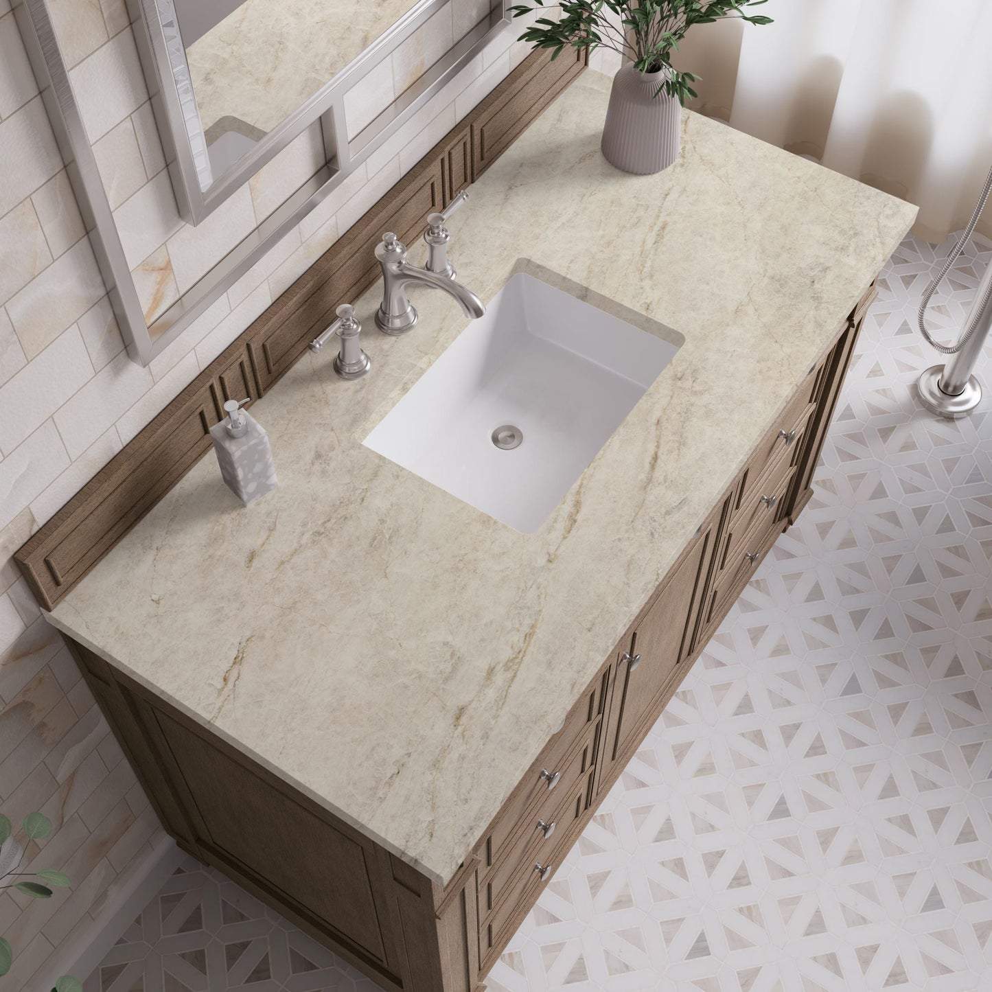 
                  
                    Bristol 48" Single Vanity in Whitewashed Walnut Single Bathroom Vanity James Martin Vanities Tajnar Eclos 
                  
                