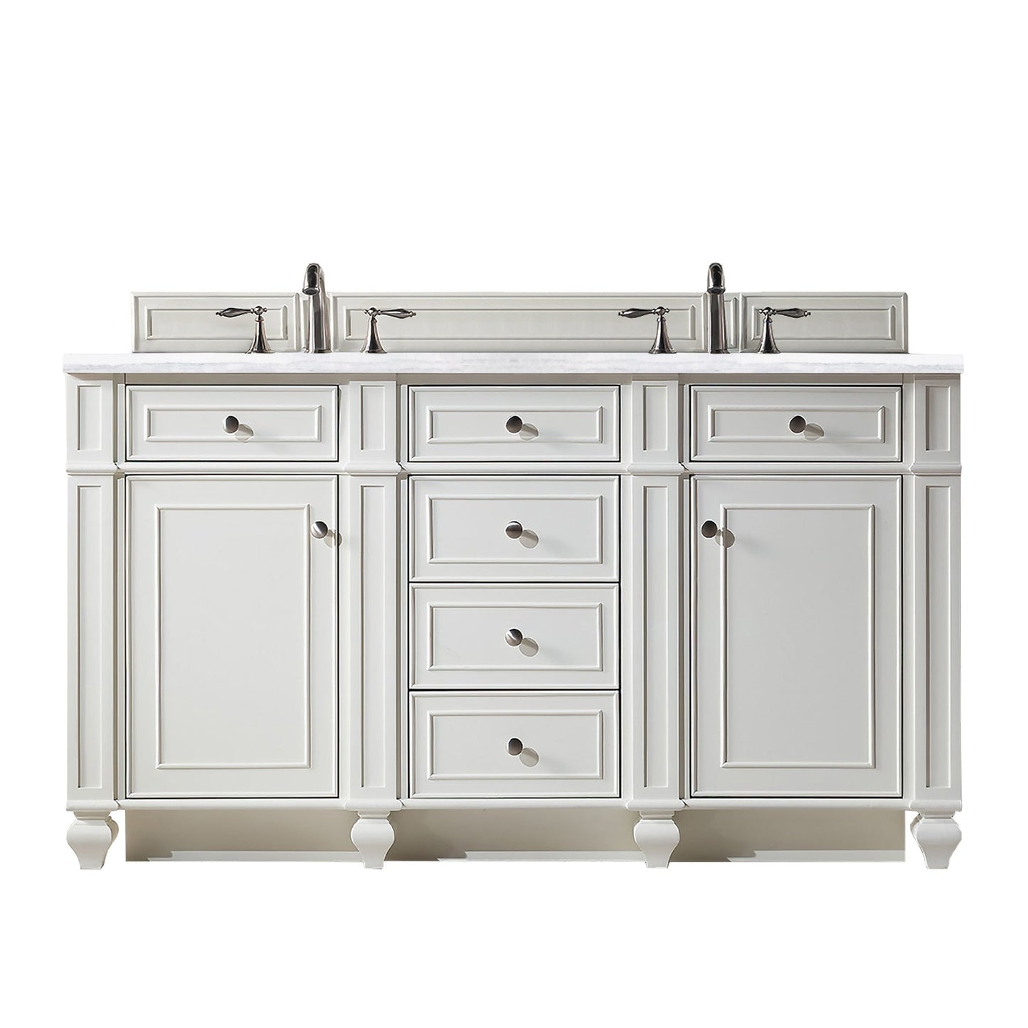 
                  
                    Bristol 60" Double Vanity in Bright White Double bathroom Vanity James Martin Vanities 
                  
                