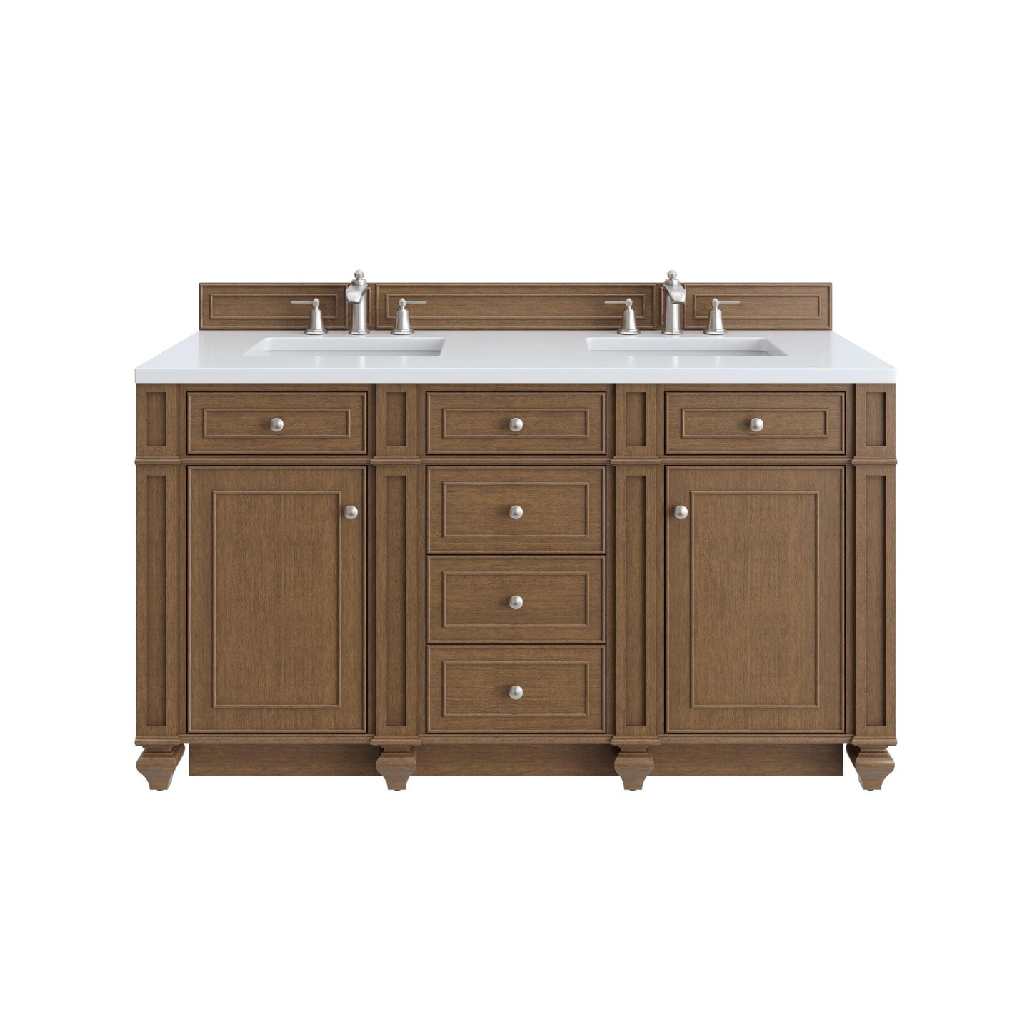
                  
                    Bristol 60" Double Vanity in Saddle Brown Double bathroom Vanity James Martin Vanities 
                  
                