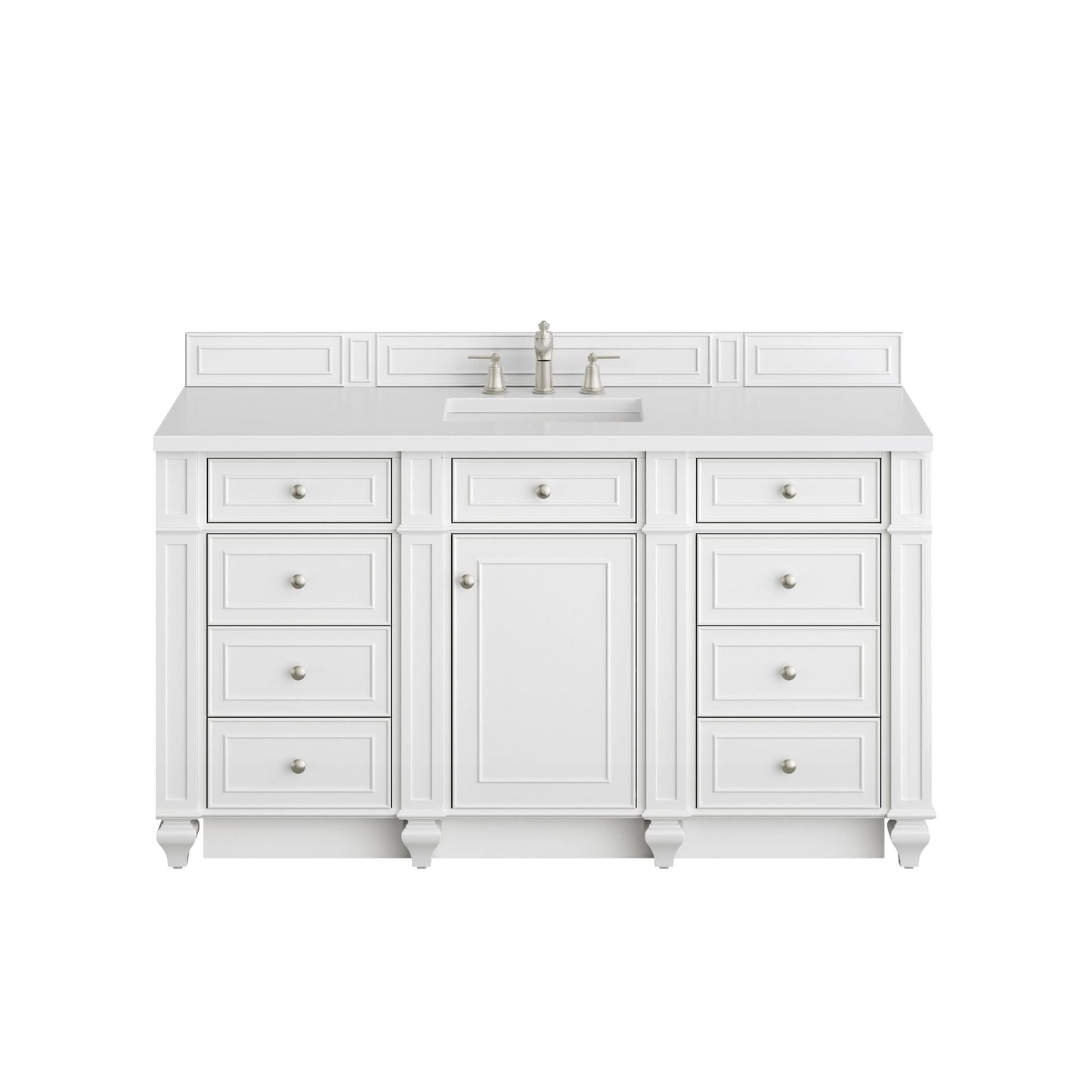 
                  
                    Bristol 60" Single Vanity in Bright White Double bathroom Vanity James Martin Vanities 
                  
                