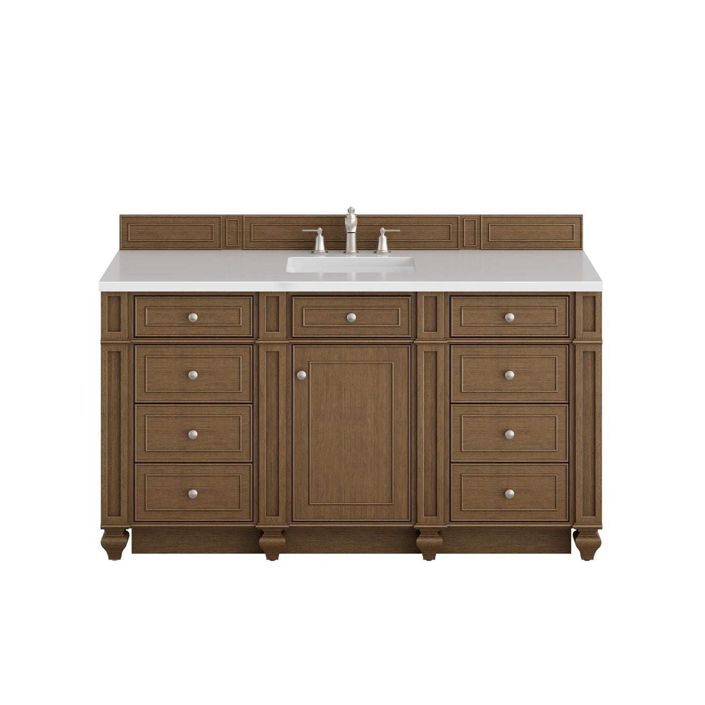 
                  
                    Bristol 60" Single Vanity in Saddle Brown Double bathroom Vanity James Martin Vanities 
                  
                