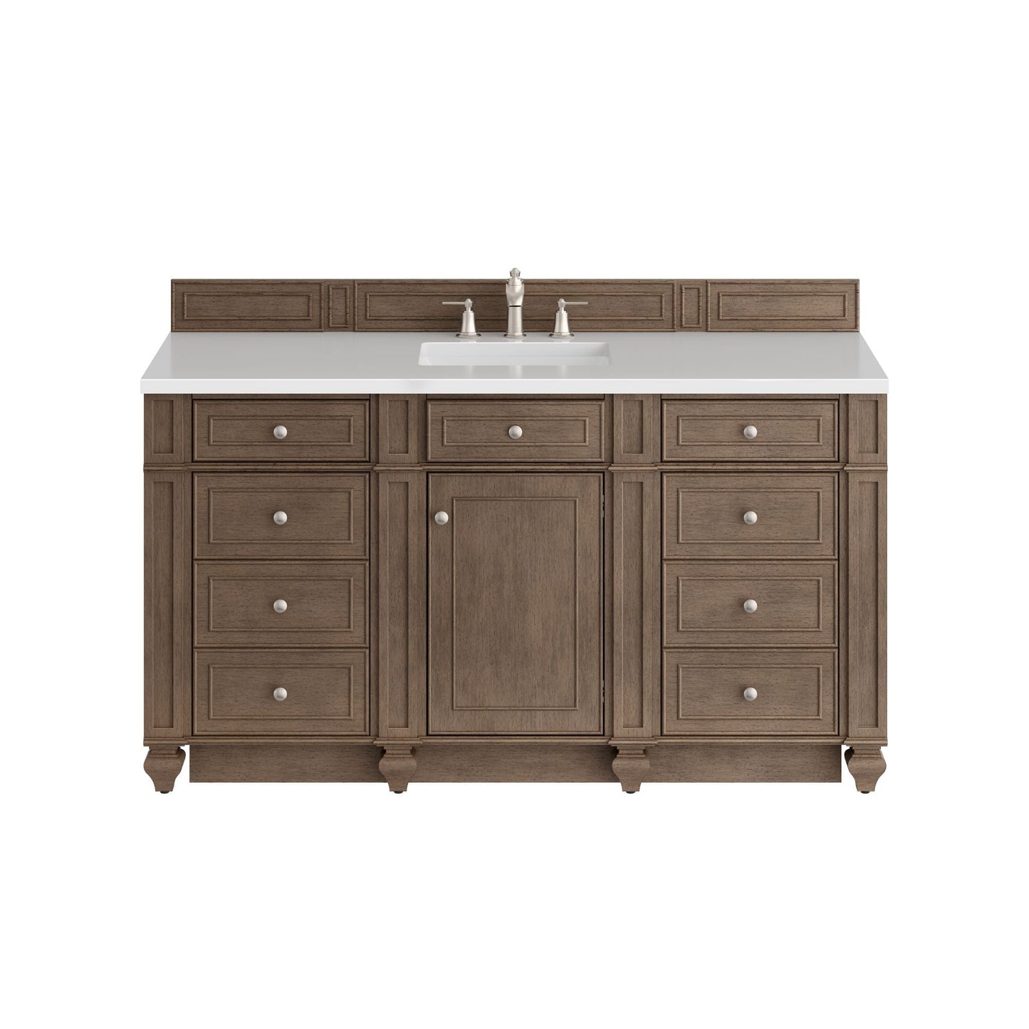 
                  
                    Bristol 60" Single Vanity in Whitewashed Walnut Double bathroom Vanity James Martin Vanities 
                  
                