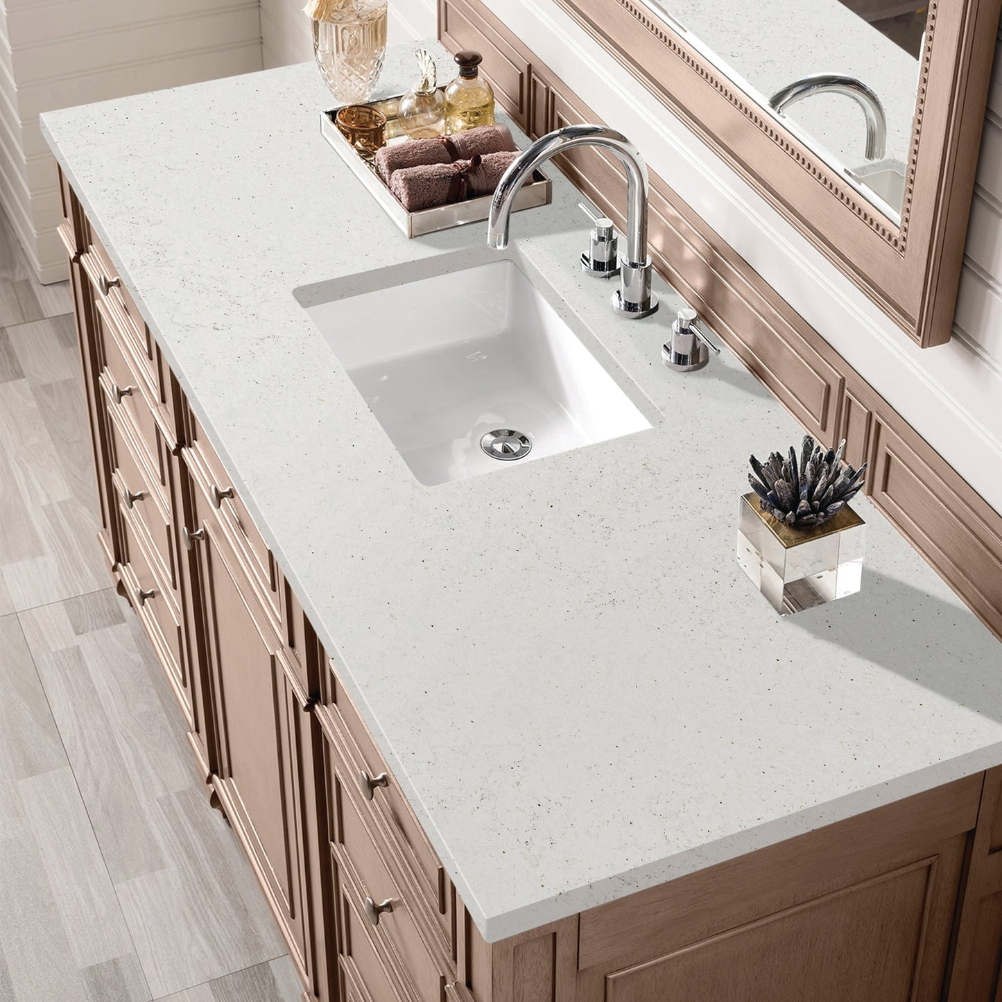 
                  
                    Bristol 60" Single Vanity in Whitewashed Walnut Double bathroom Vanity James Martin Vanities 
                  
                