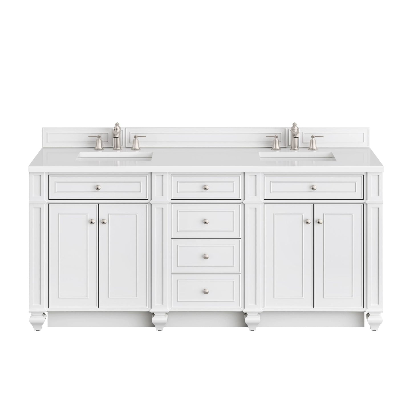 
                  
                    Bristol 72" Double Vanity in Bright White Double bathroom Vanity James Martin Vanities 
                  
                