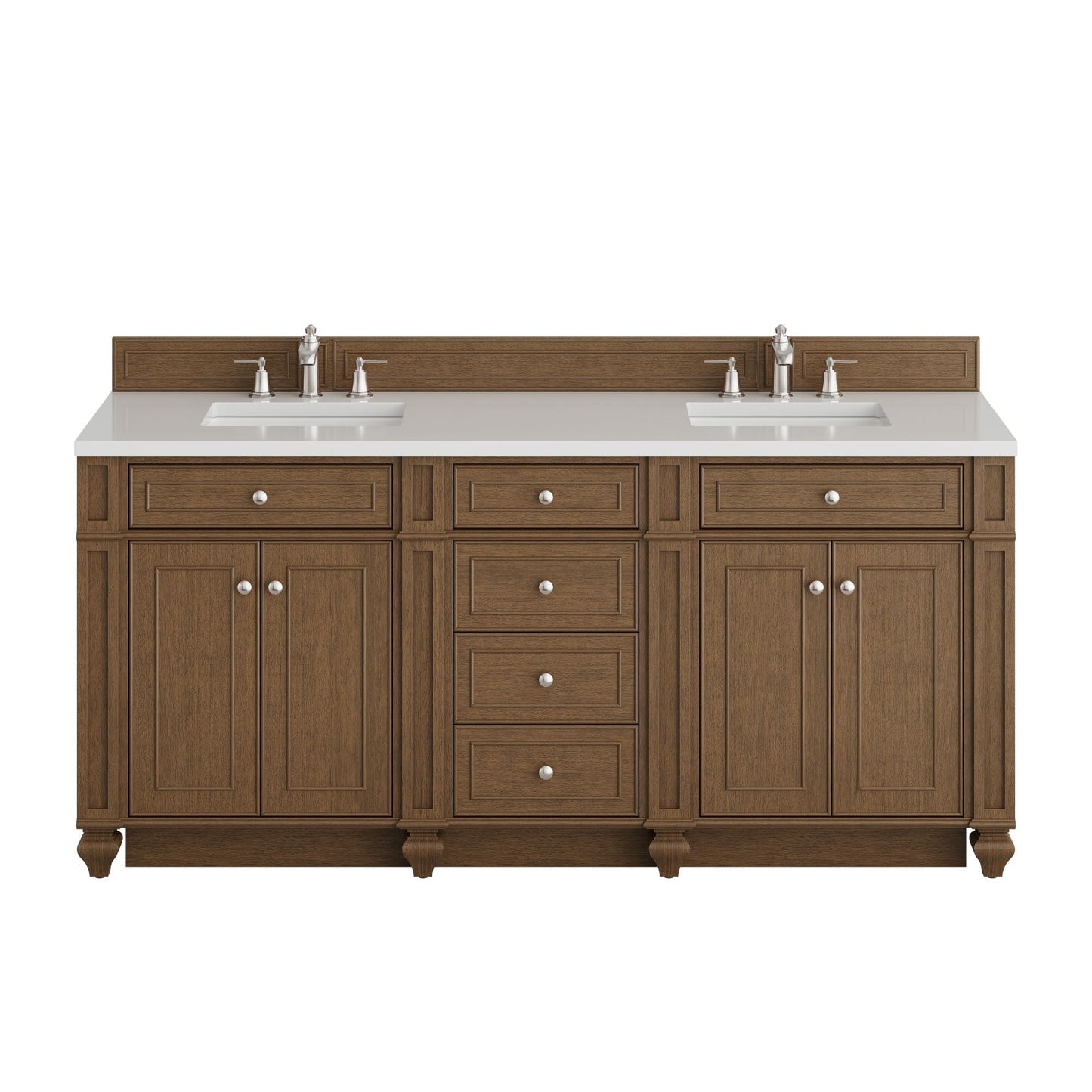 
                  
                    Bristol 72" Double Vanity in Saddle Brown Double bathroom Vanity James Martin Vanities 
                  
                